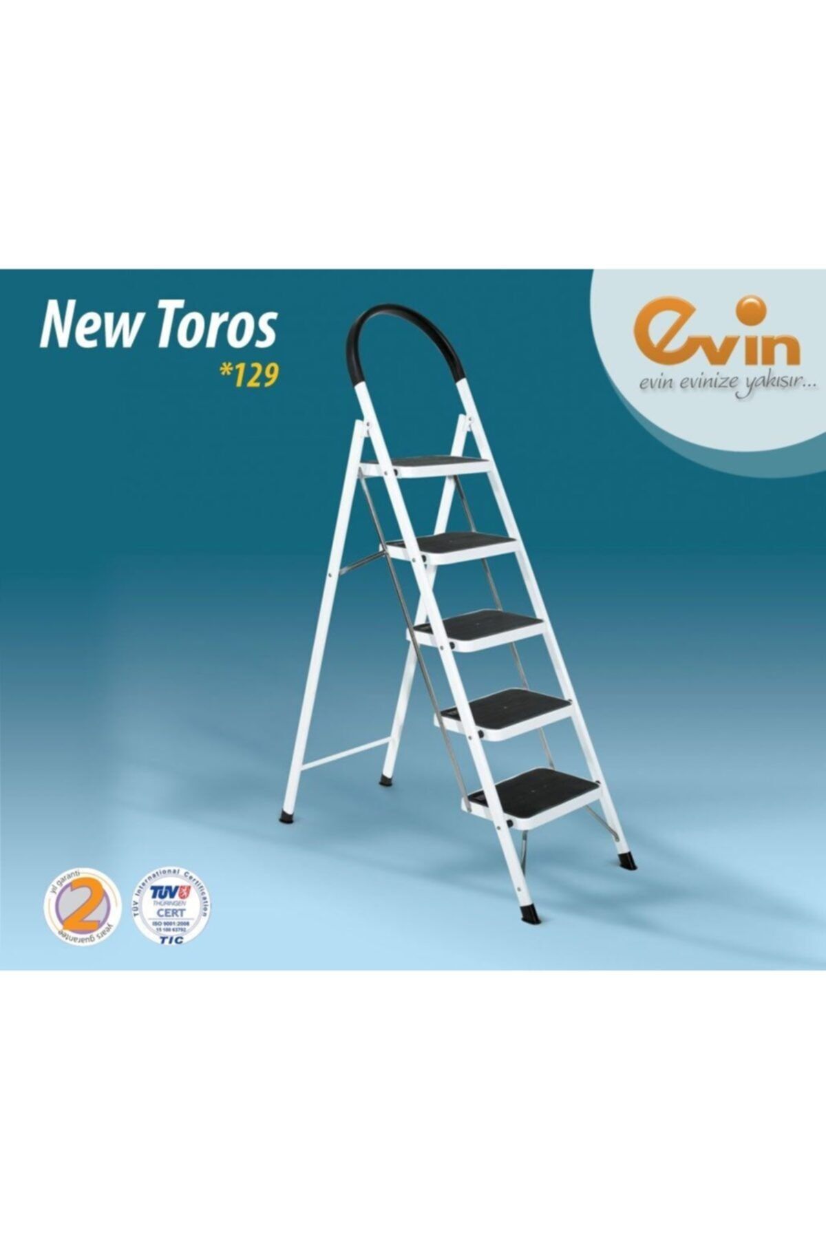 Evin New Toros 5 Basamaklı Katlanır Lüks Merdiven