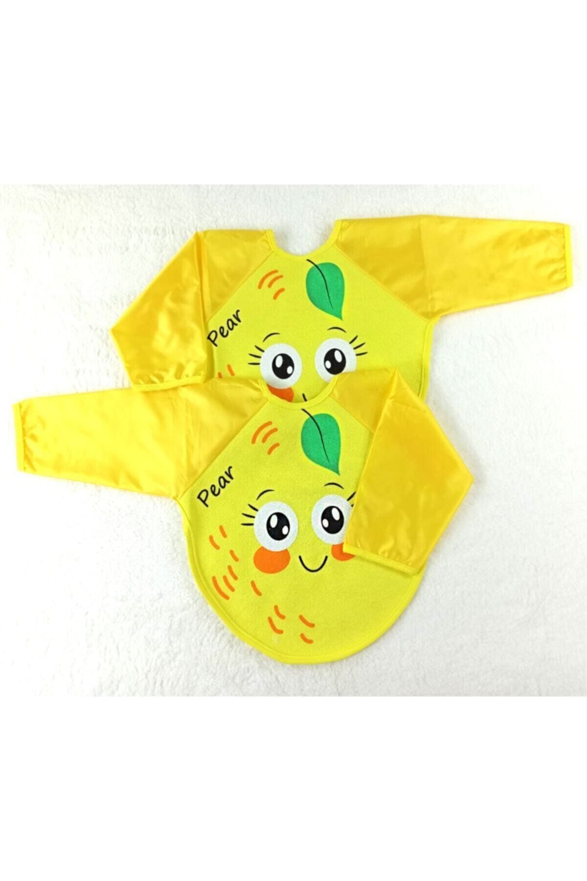 Buude Kids Bebek Armut Motif Kollu Mama Önlüğü