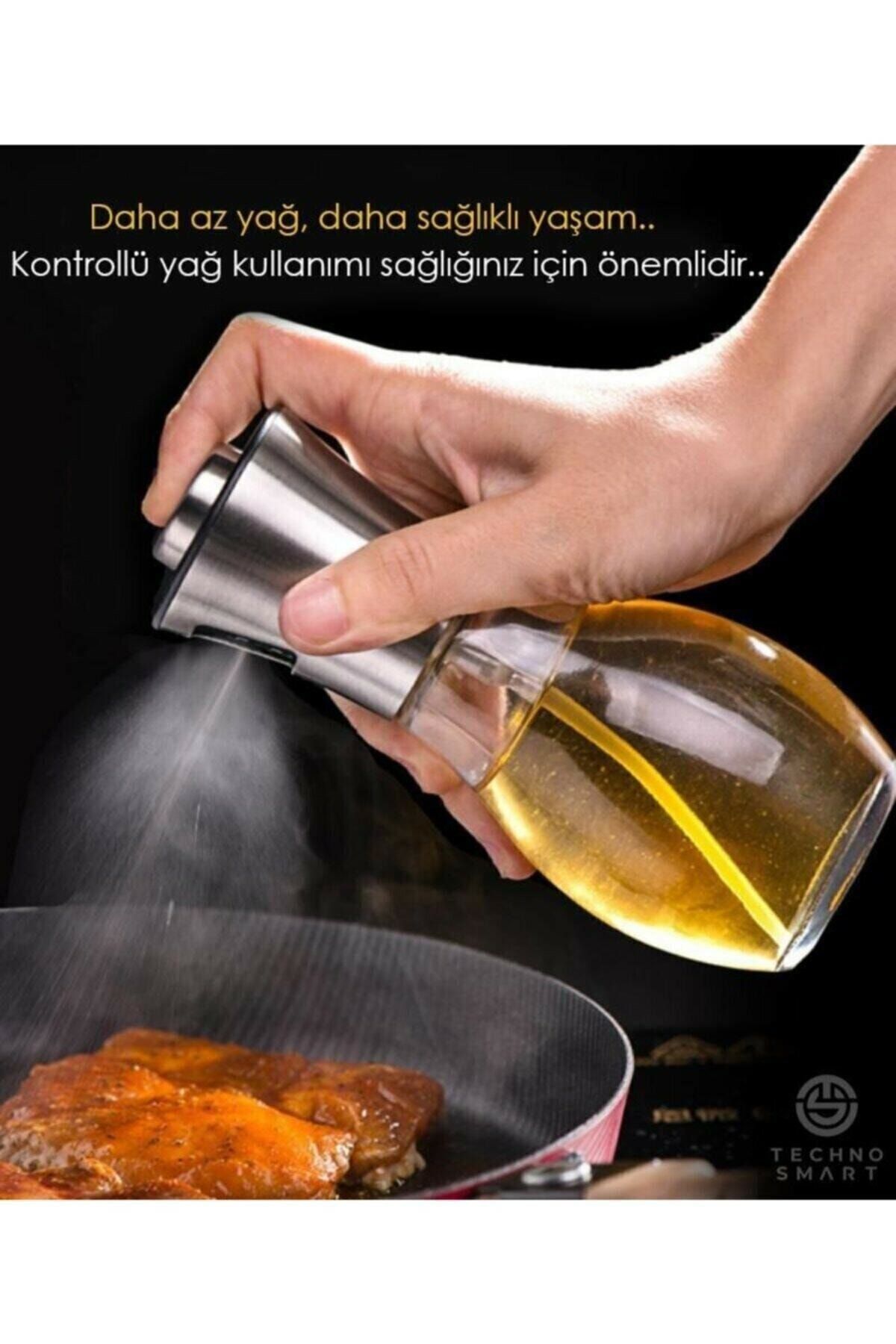 Özasya AVM Paslanmaz Çelik Başlıklı Cam Spray Yağdanlık Sosluk Zeytinyağı