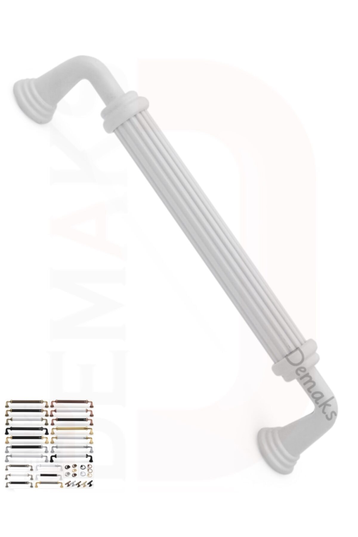 Demaks Melis Mat Beyaz 128mm (1ADET) Lüks Mobilya Dolap Çekmece Kulpu