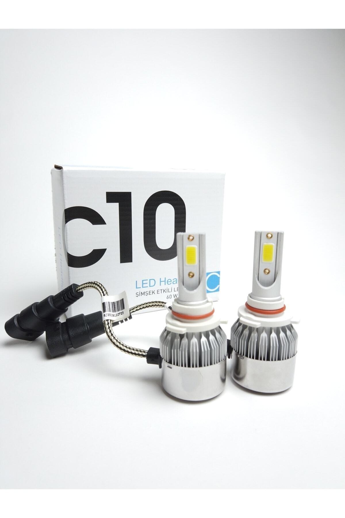 C10 H7 Led Xenon Soğurma Fanlı Led Zenon Far Ampulü Yeni Nesil Şimşek Etkili