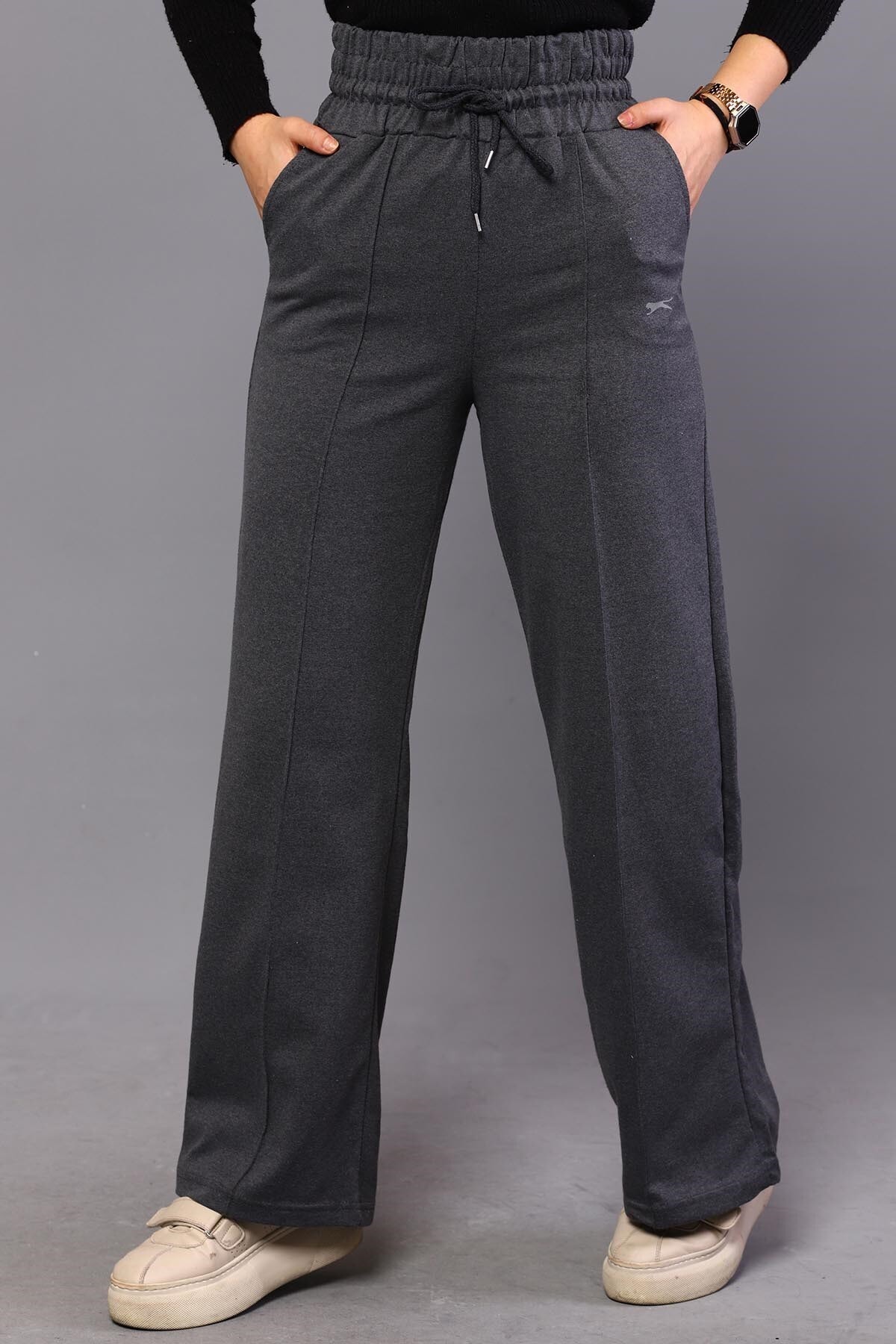 nurneva Yüksel Bel Eşofman Altı Füme