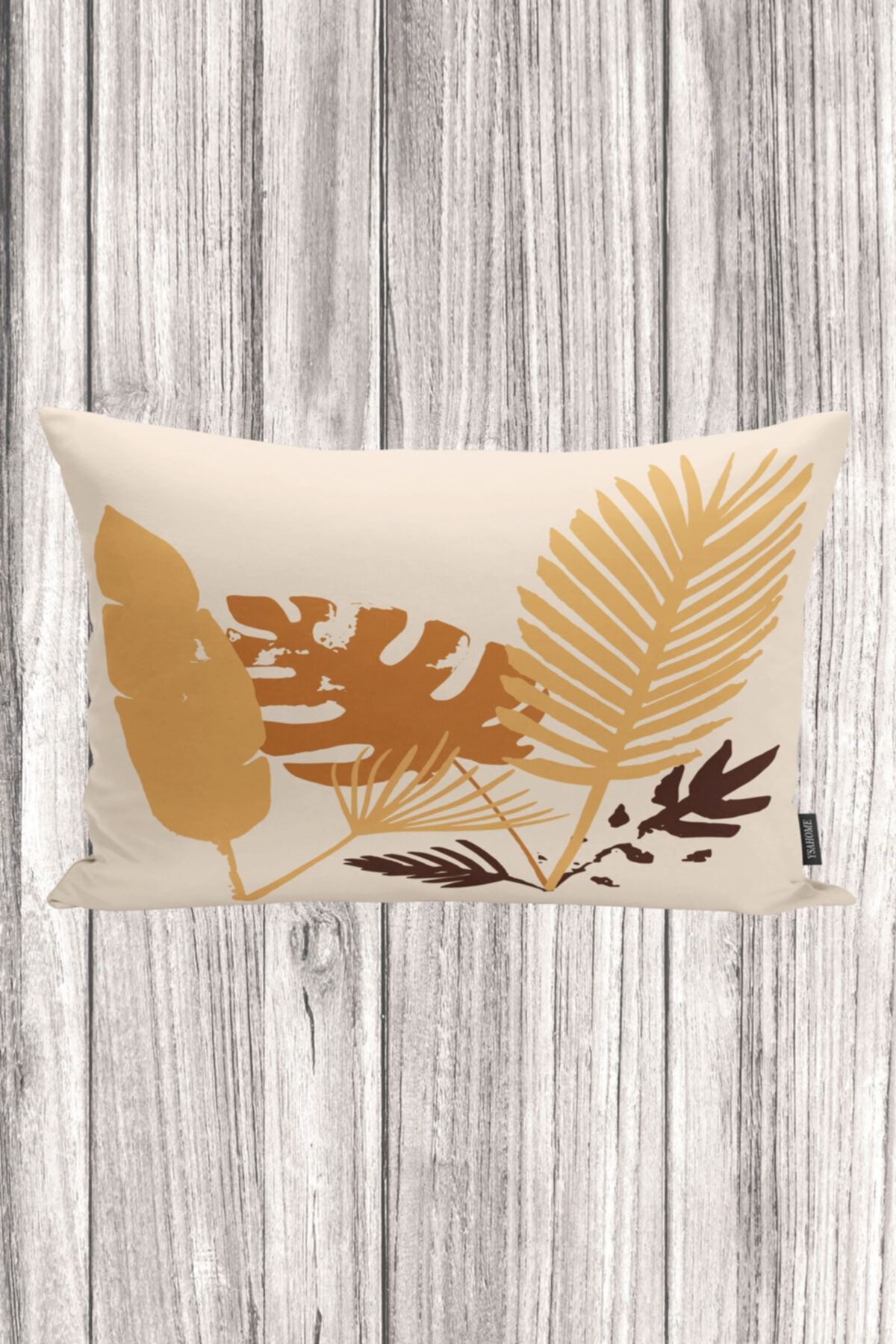 Ysahome Tek Tarafı Baskılı Retro Desenli Dekoratif Modern Dikdörtgen Kırlent Yastık Kılıfı