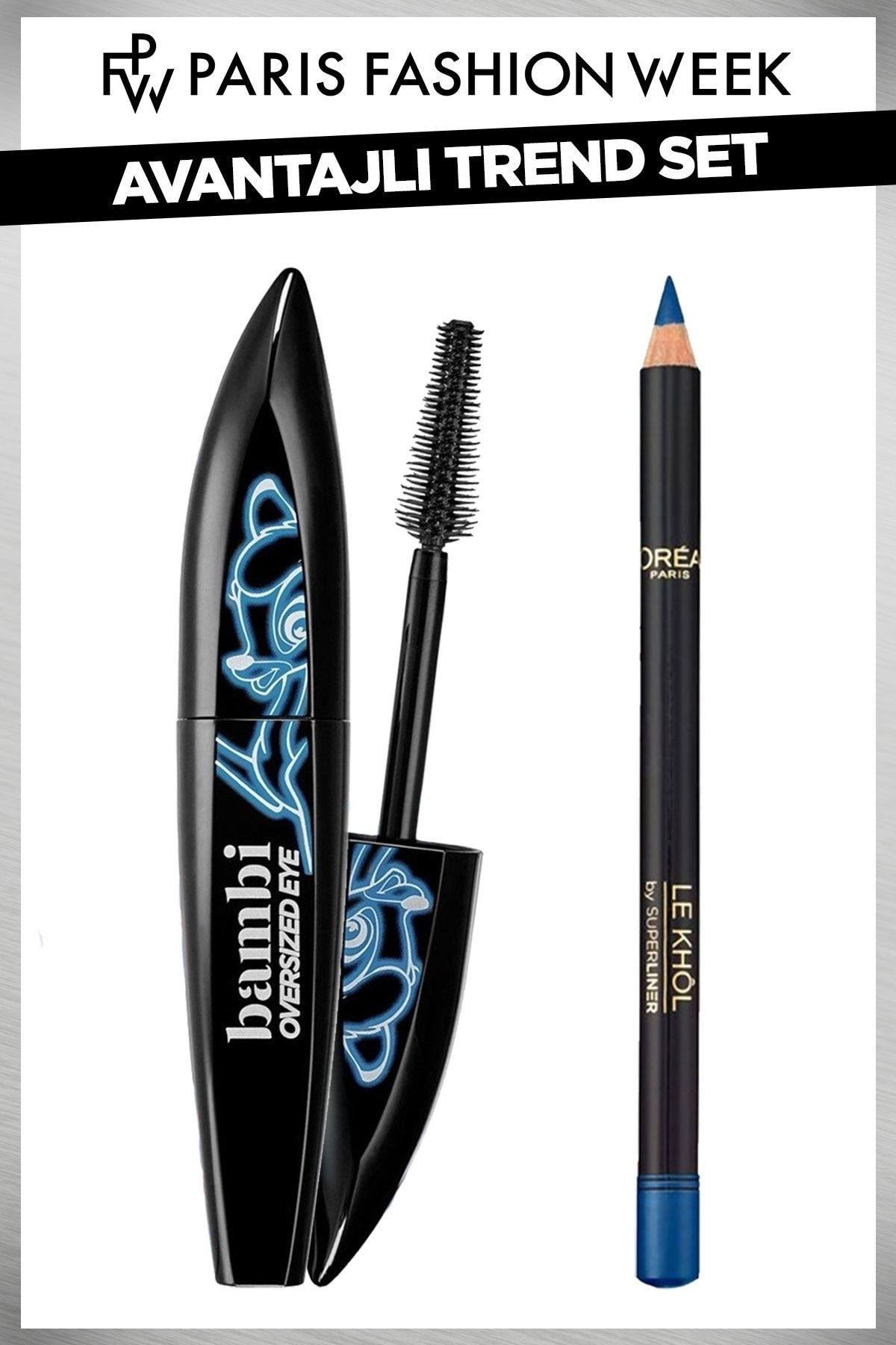 L'Oreal Paris Bambi Oversized Eye Maskara Siyah + Göz Kalemi