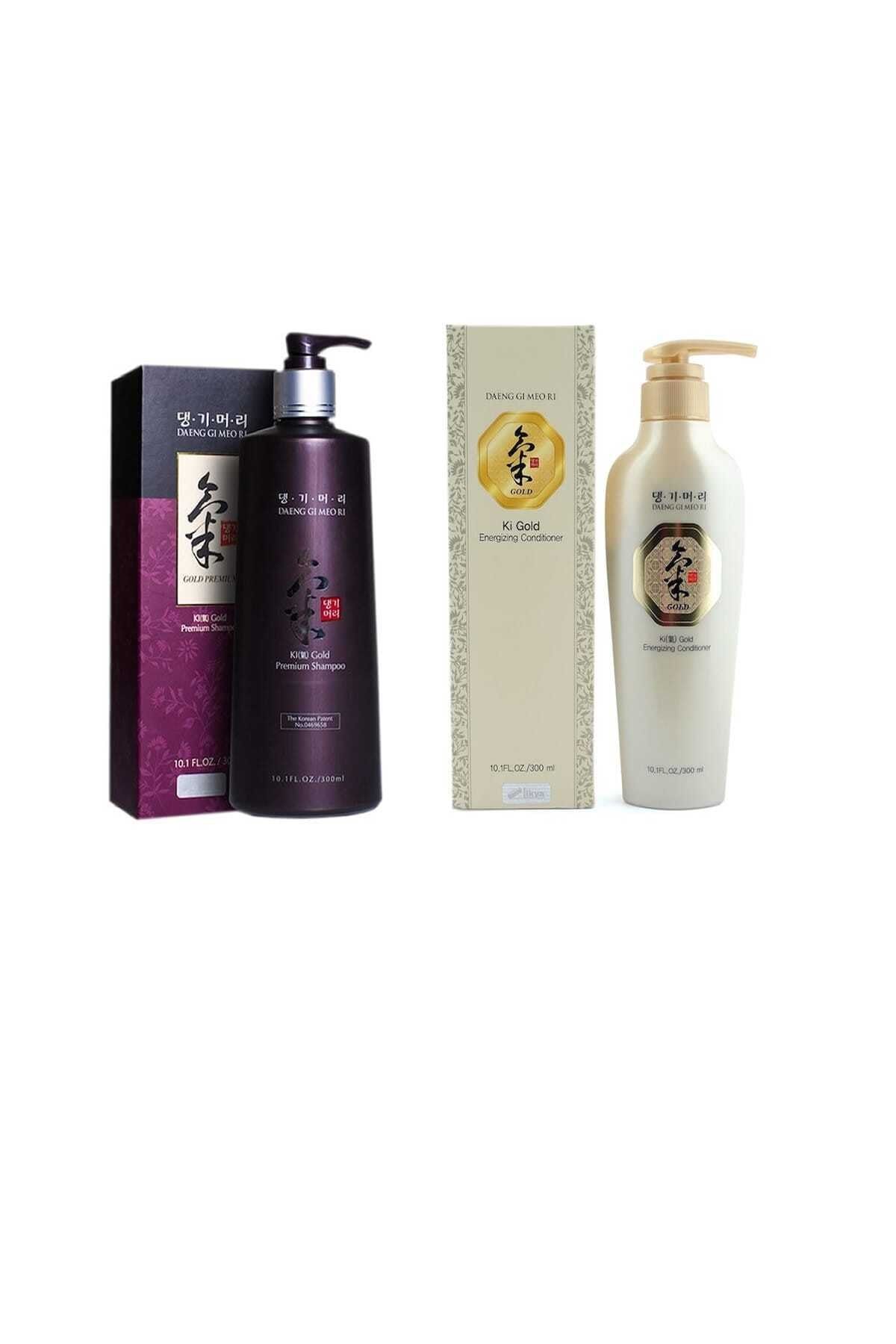 Ki Gold Premium Şampuan 300 ml + Saç Kremi 300 ml 2'li Set