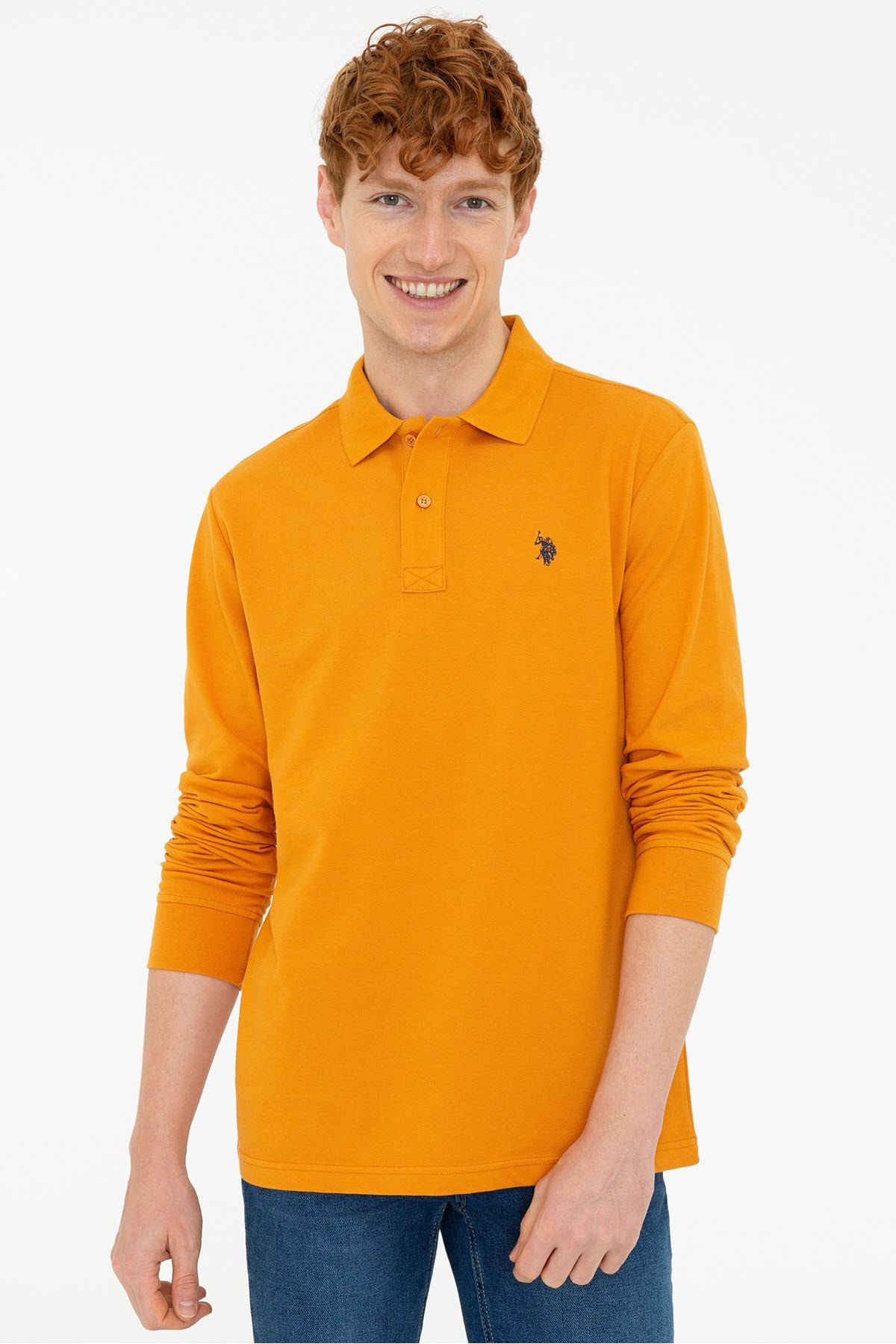 Us polo best sale yellow sweatshirt