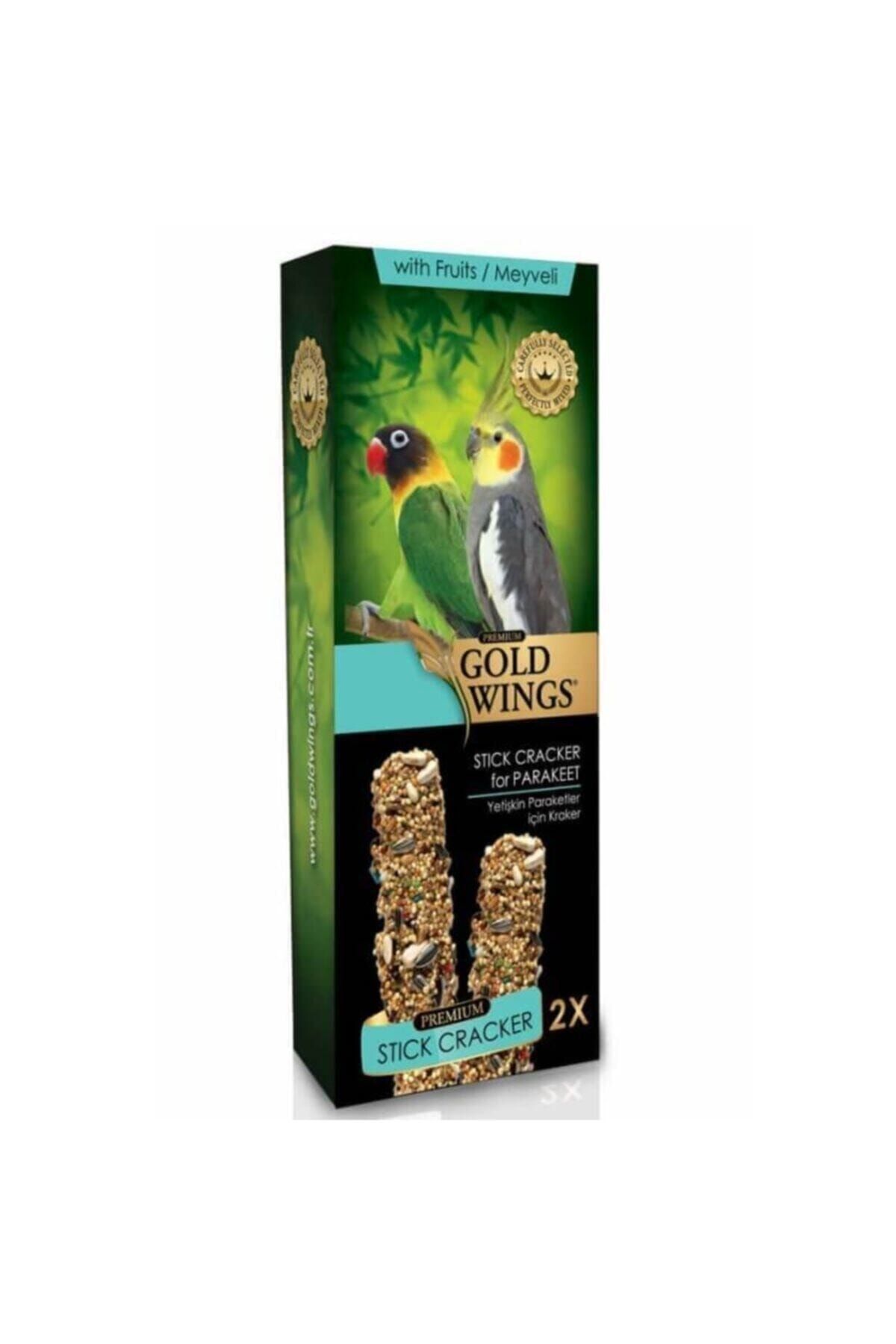 Gold Wings Premium Premium Paraket Sultan Papağanı Krakeri Meyveli 2'li X 6 Adet