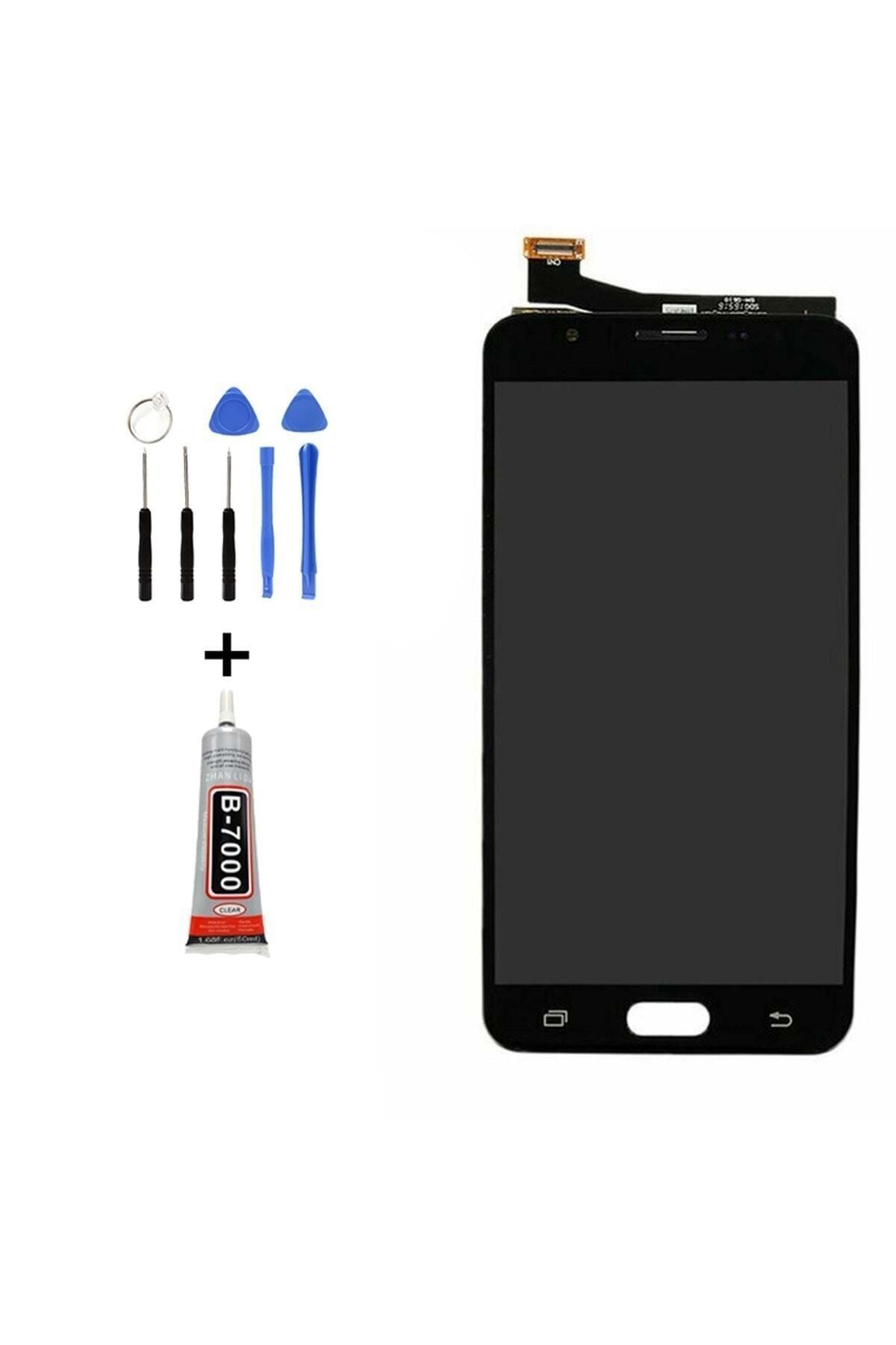Tk Tech SAMSUNG J7 PRİME G610  LCD EKRAN DOKUNMATİK SİYAH TAMİR SETİ YANINDA !!!