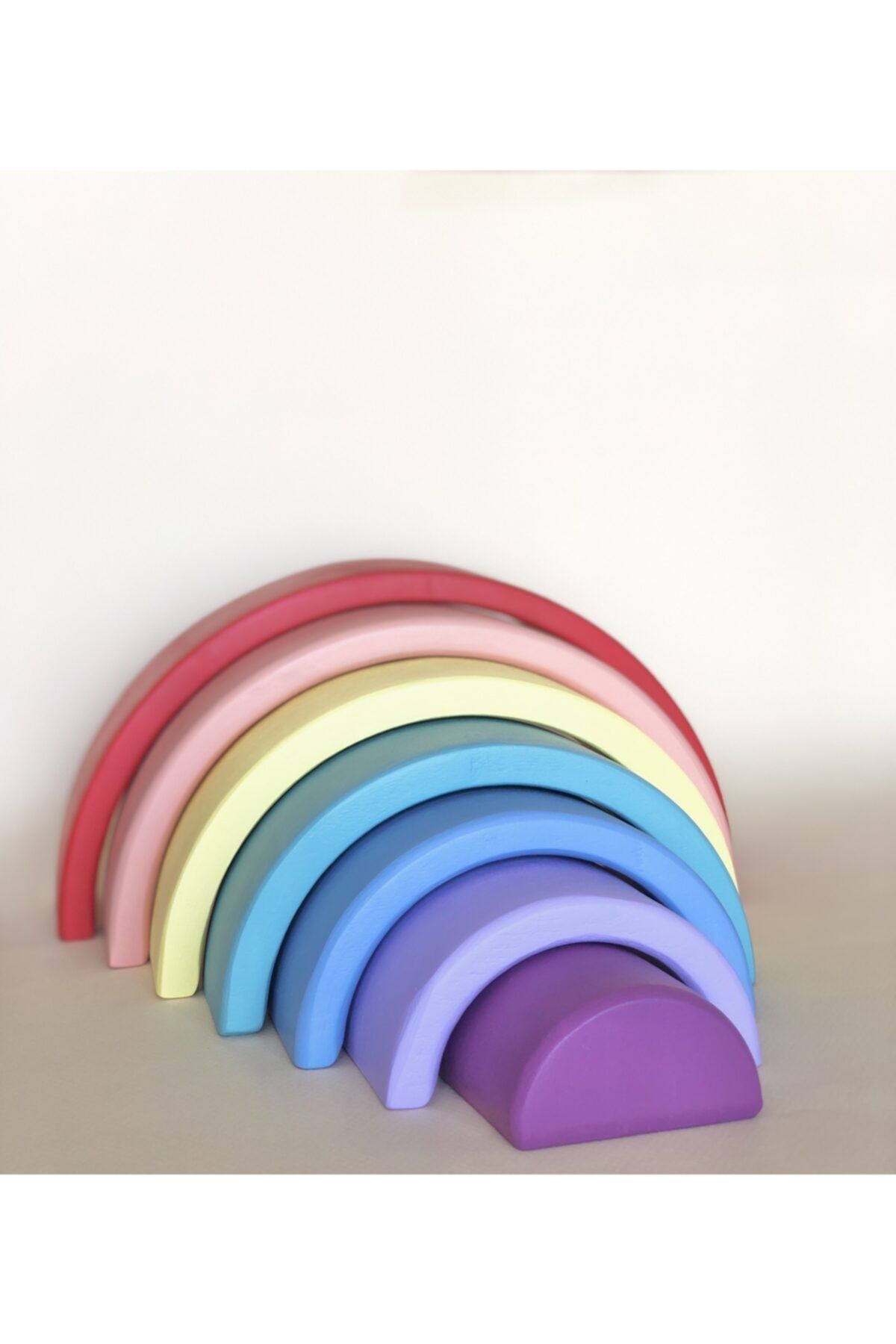 Arden Toy Store Waldorf Doğal Ahşap Oyuncak 7'li Gökkuşağı Montessori