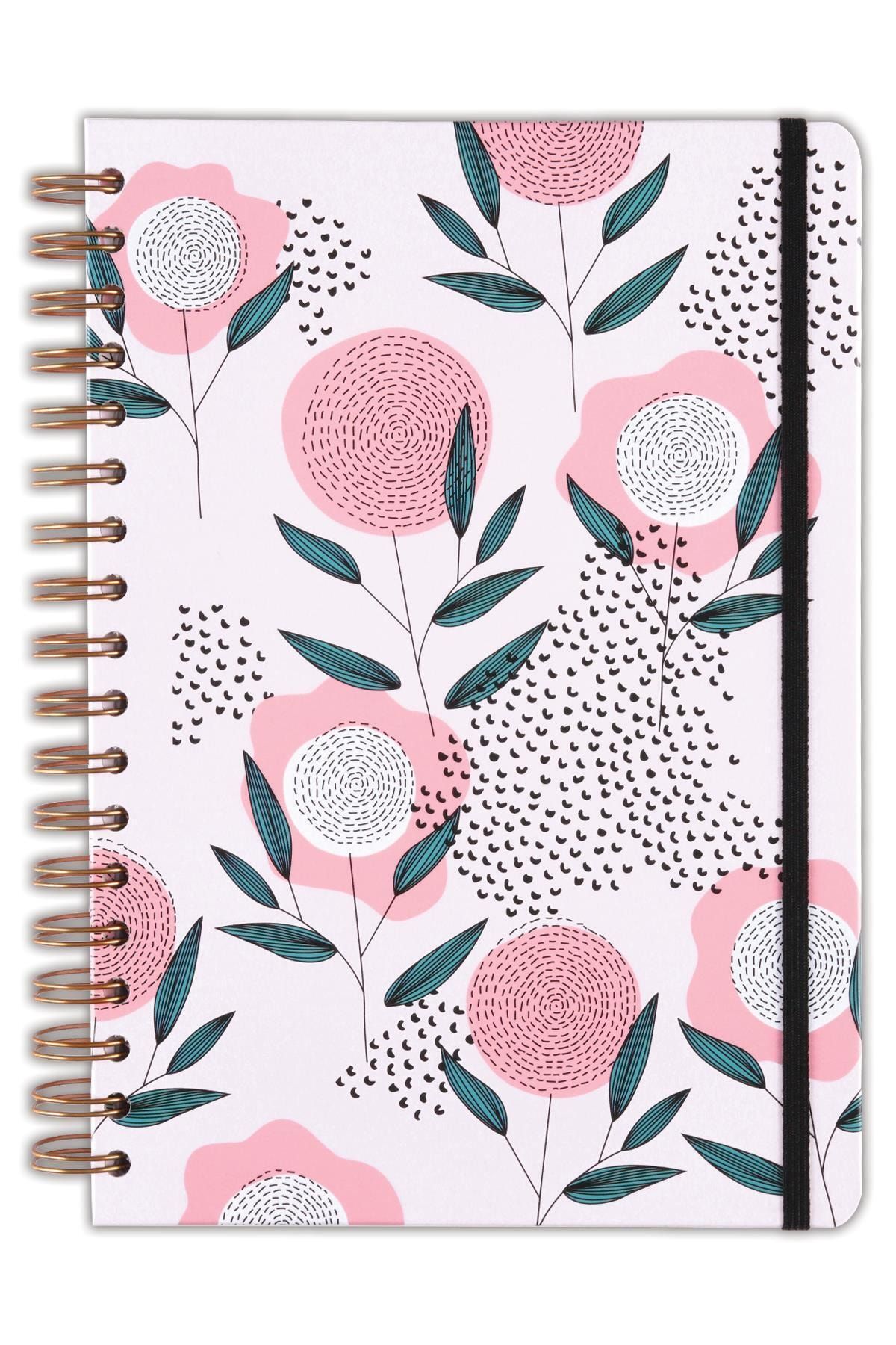 Matt Notebook 17x24 Cm Lastikli Spiralli Sert Kapak Not Defteri Çizgili