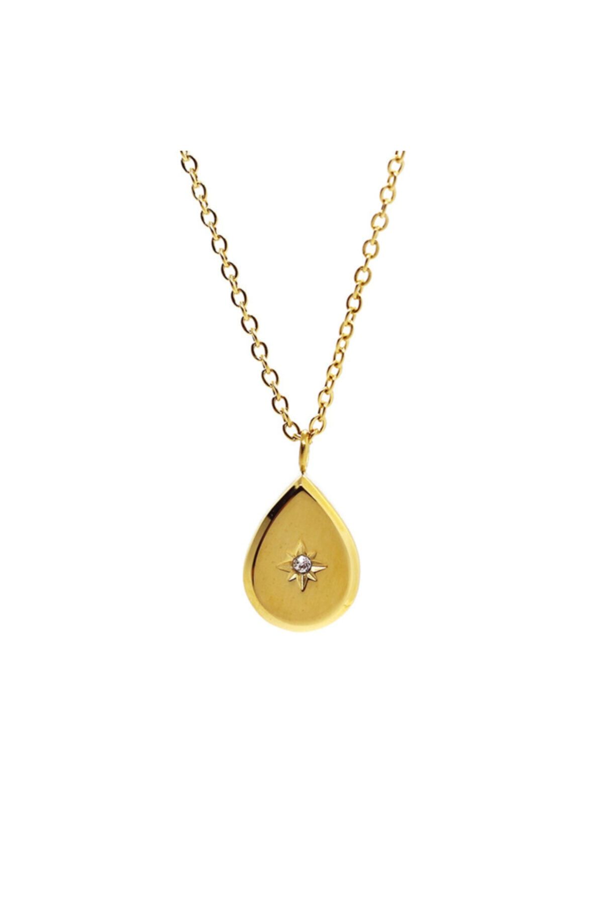 All About Jewelry Zirkon Taşlı Damla Kolye