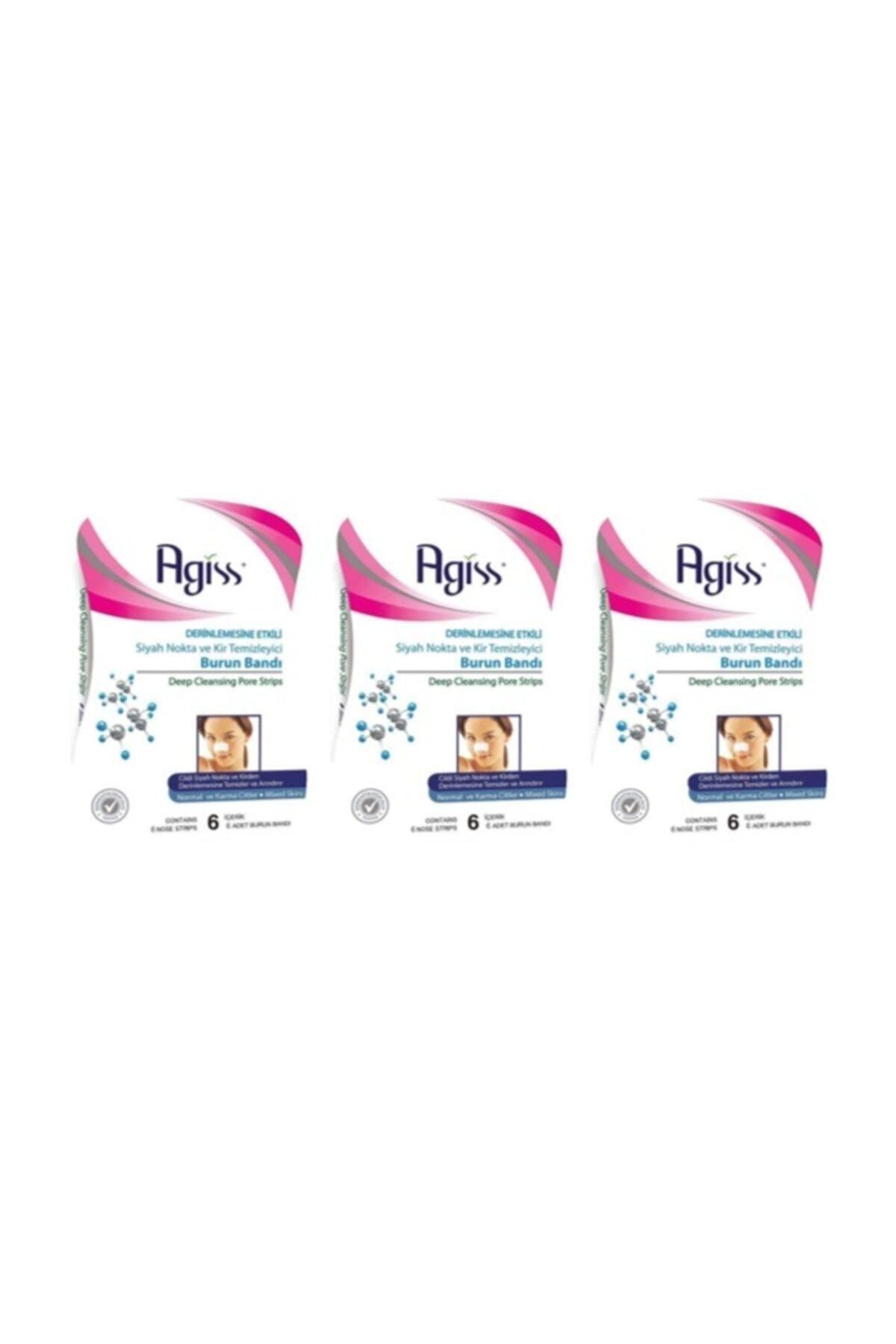 AGISS Siyah Nokta Ve Kir Temizleyici Burun Bandı 6'lı X 3 Paket