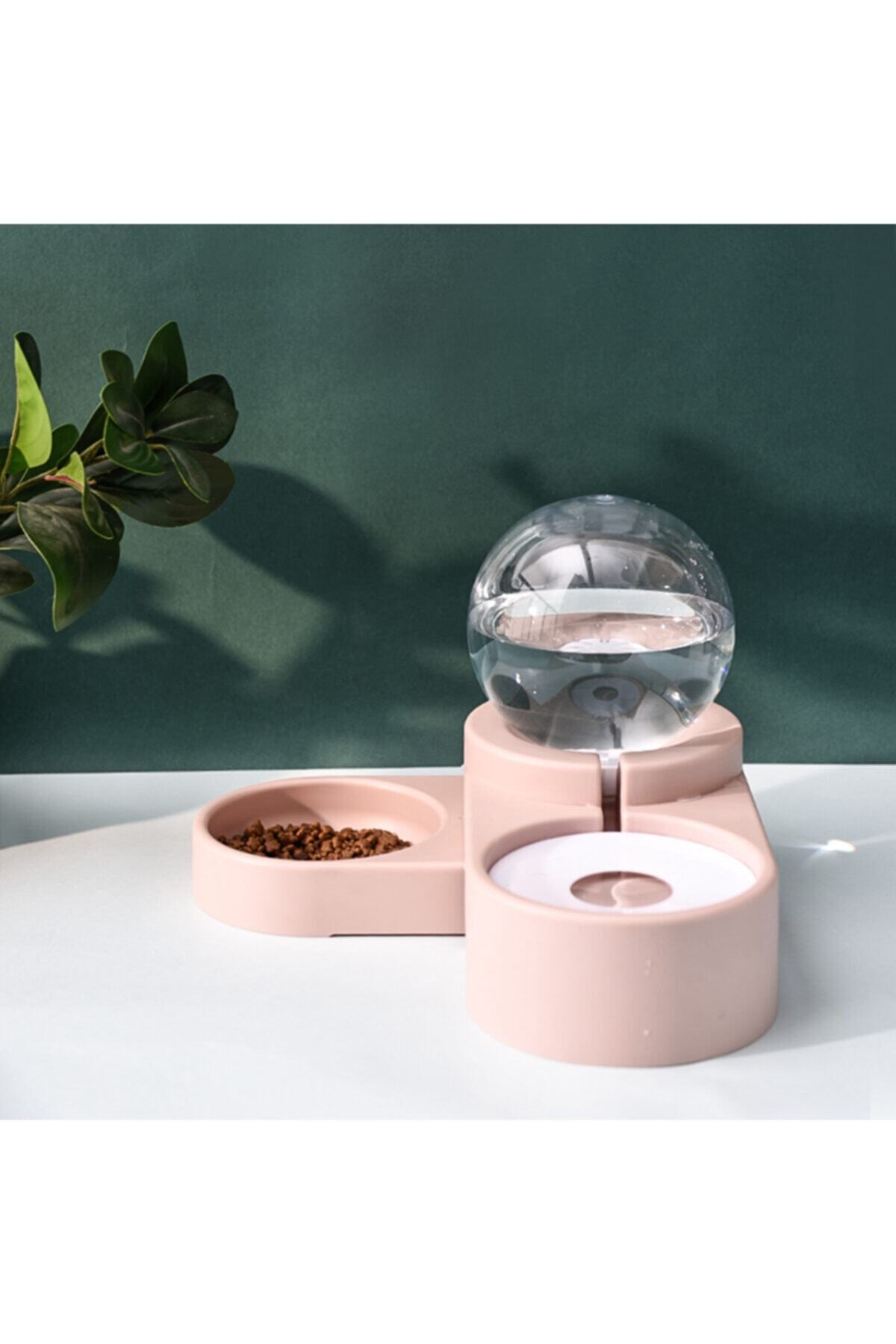 MİKOPET Gwl-17 Otomatik Su Hazneli Mama Ve Su Kabı Pembe (stainless Steel Paslanmaz Çelik)