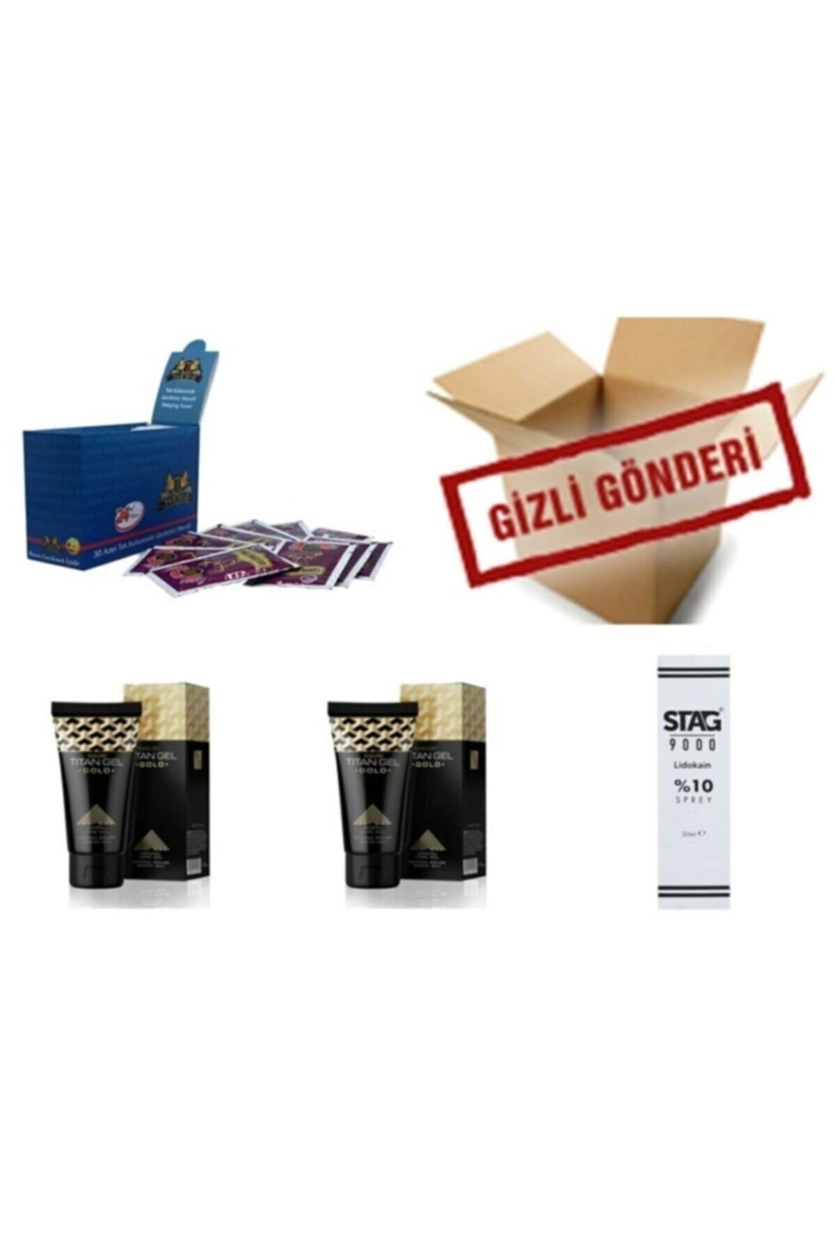 Ajans264 Ikili Süper Gold Jel Süper Sprey 12'li Süper Mendil Gizli Gönderim Aynı Gün Kargo