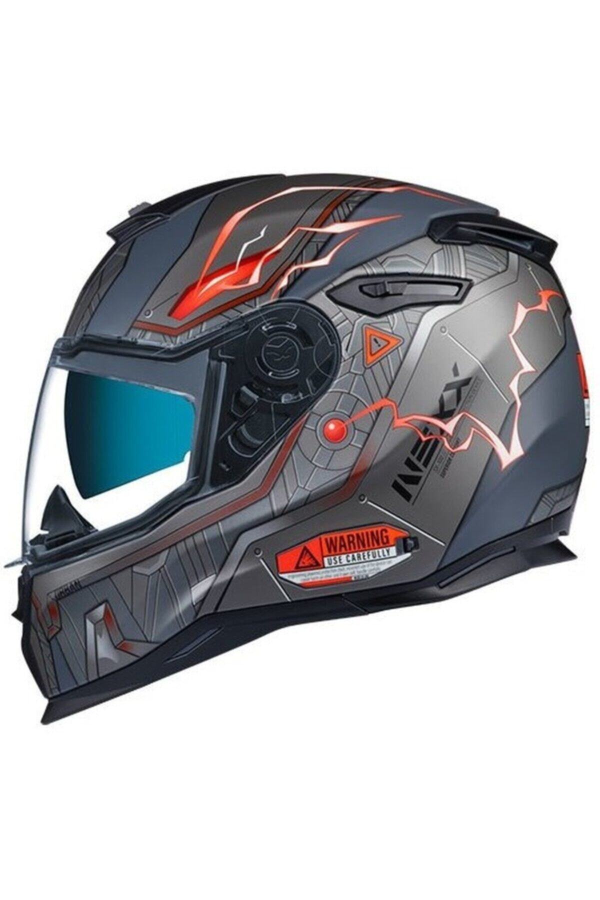 Nexx Sx.100 Bıg Shot Mat Gri Kırmızı Kask