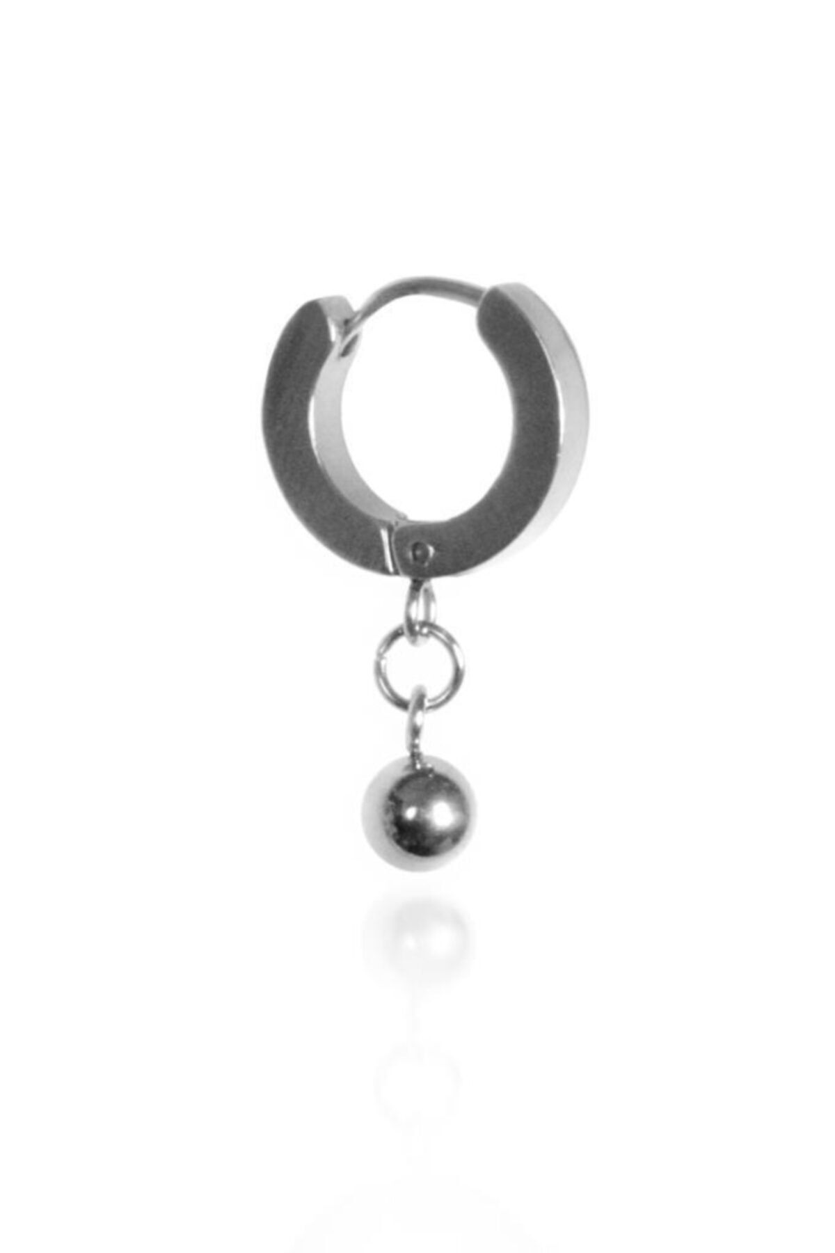 Nautilus Concept Boncuk Objeli Unisex, Çelik Küpe