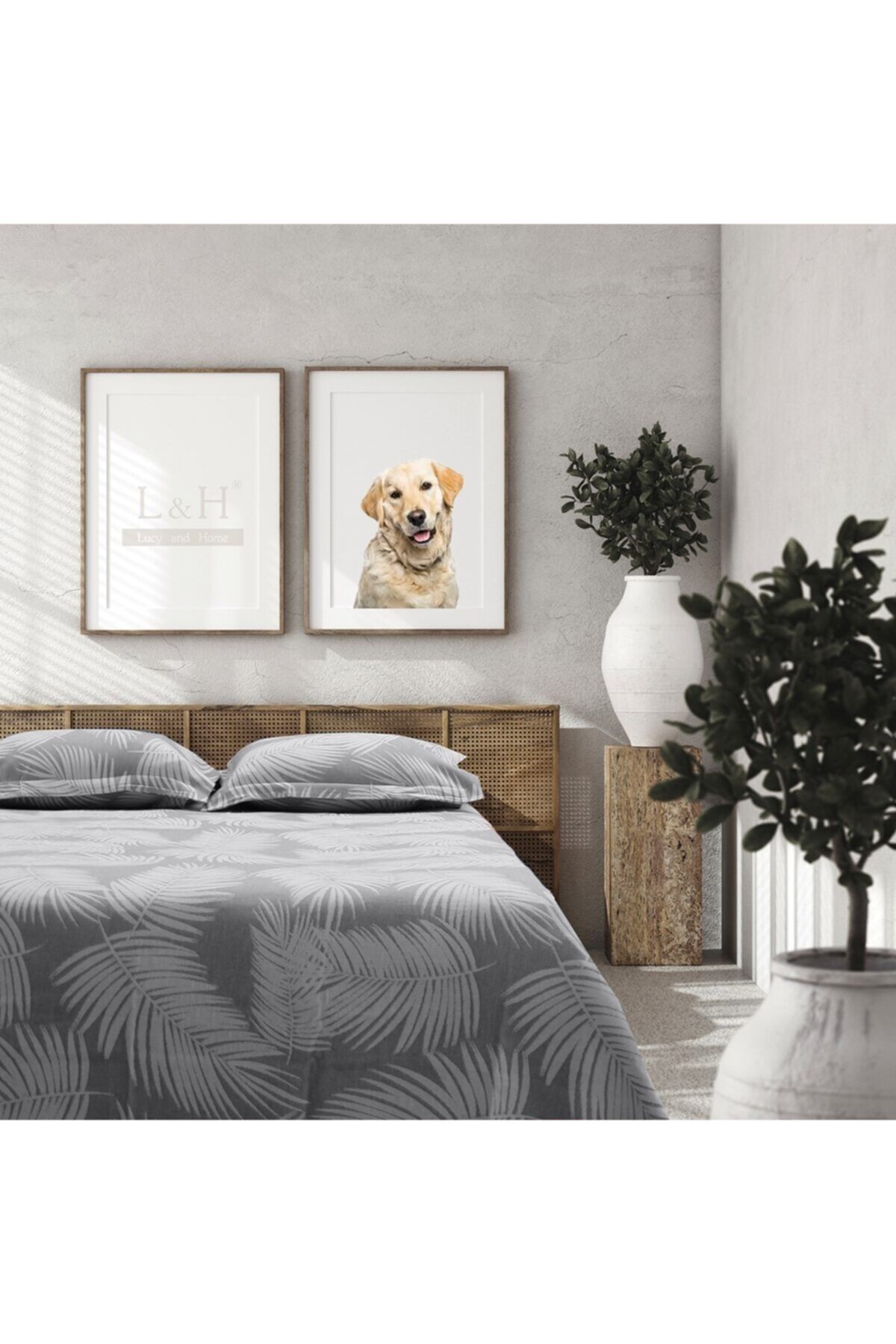 Lucy and Home Pamuk Tek Kişilik Yatak Örtüsü 160x250 cm Antrasit
