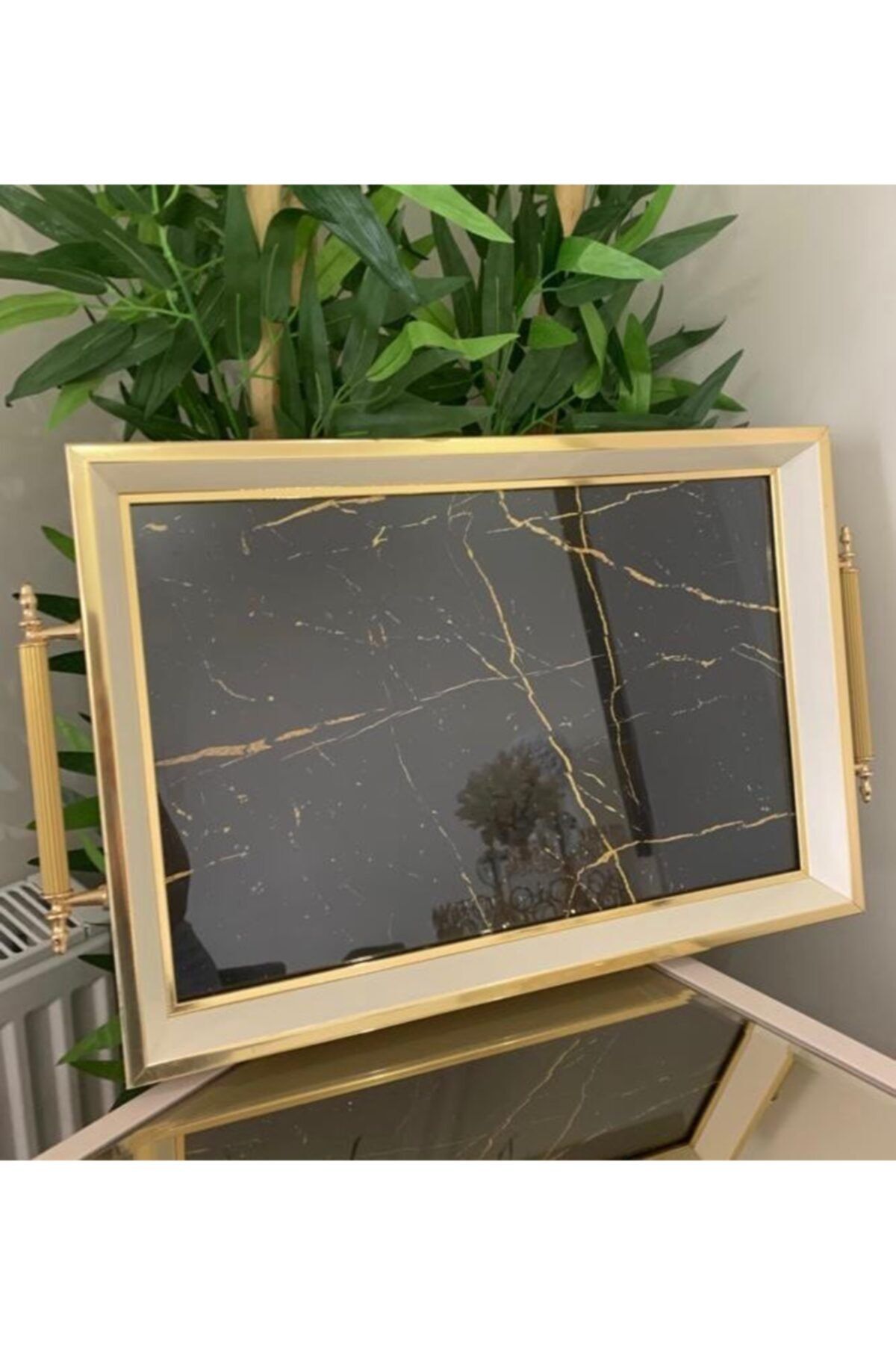 Sillage Home Lüx Siyah Çay Tepsisi