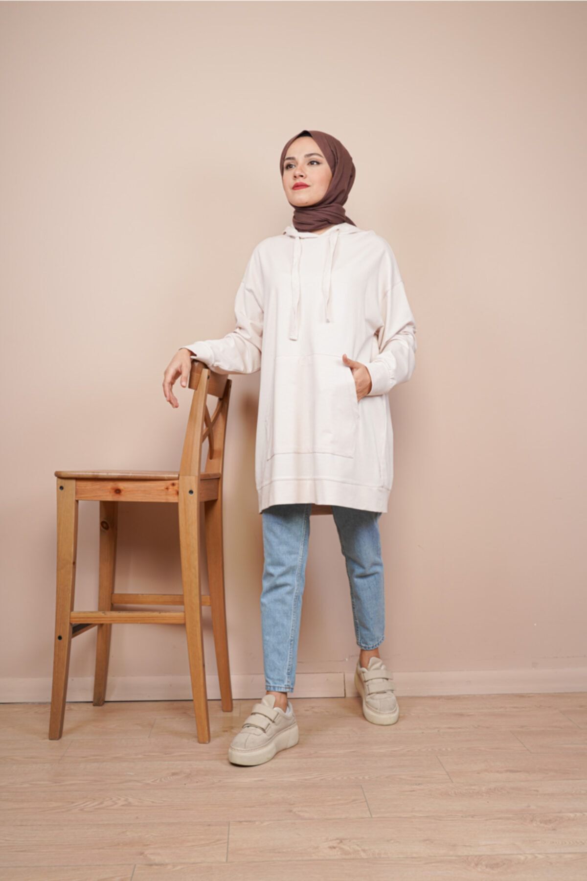 KAMİL KESKİN Kanguru Cepli Tesettür Sweatshirt