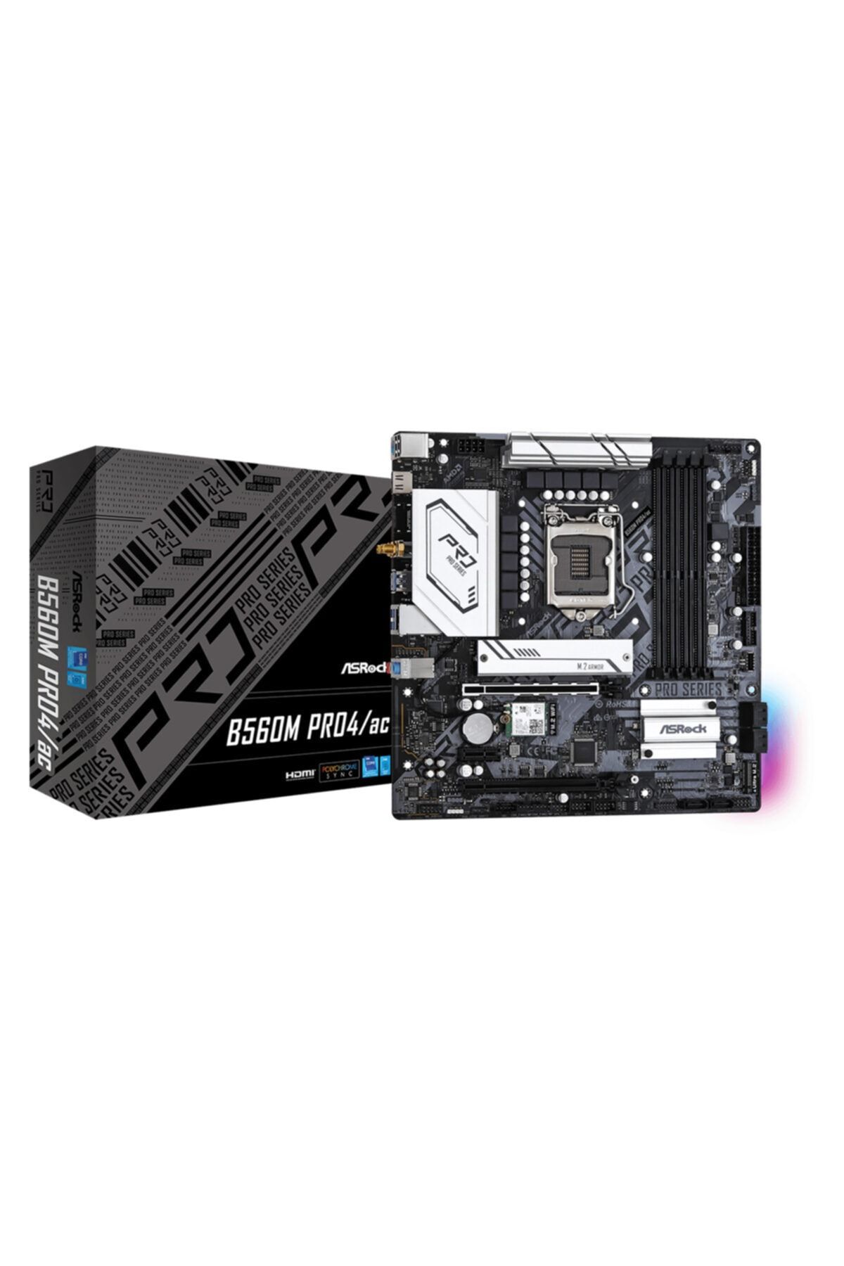 ASROCK B560m Ro4/ac Lga 1200 Intel Sata 6gb/s Micro Atx Anakart