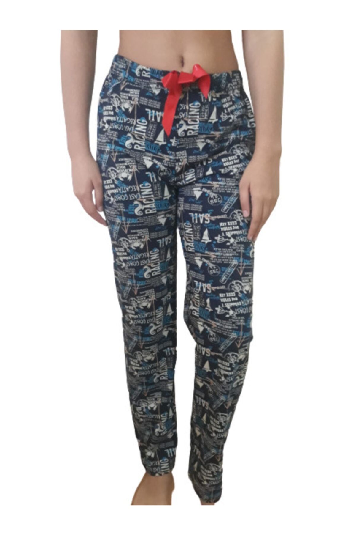 Rashoo Kadın Lacivert Yazı Desenli Pijama Altı