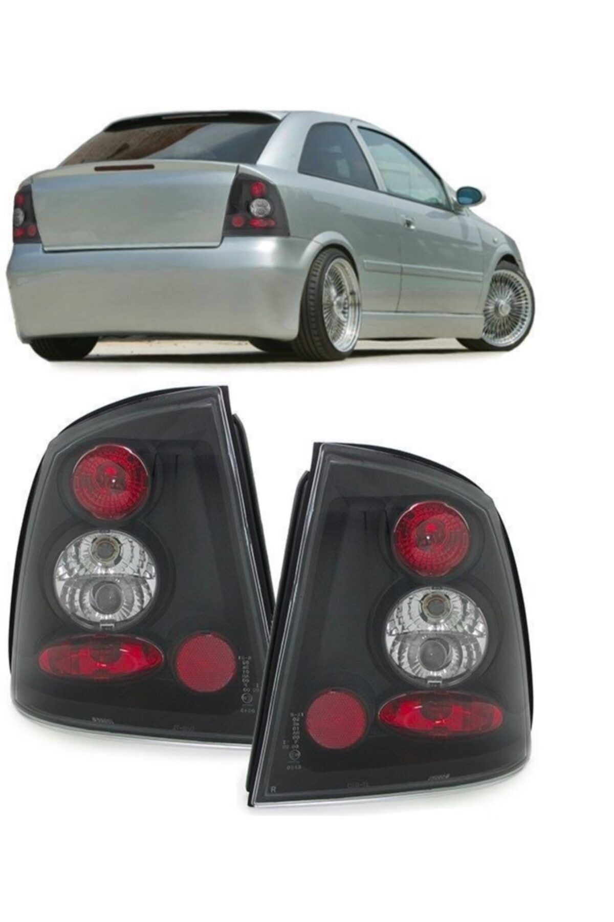 X POWER TUNİNG Opel Astra G 1998.2004 H.b Junyan Siyah Şeffaf Arka Stop