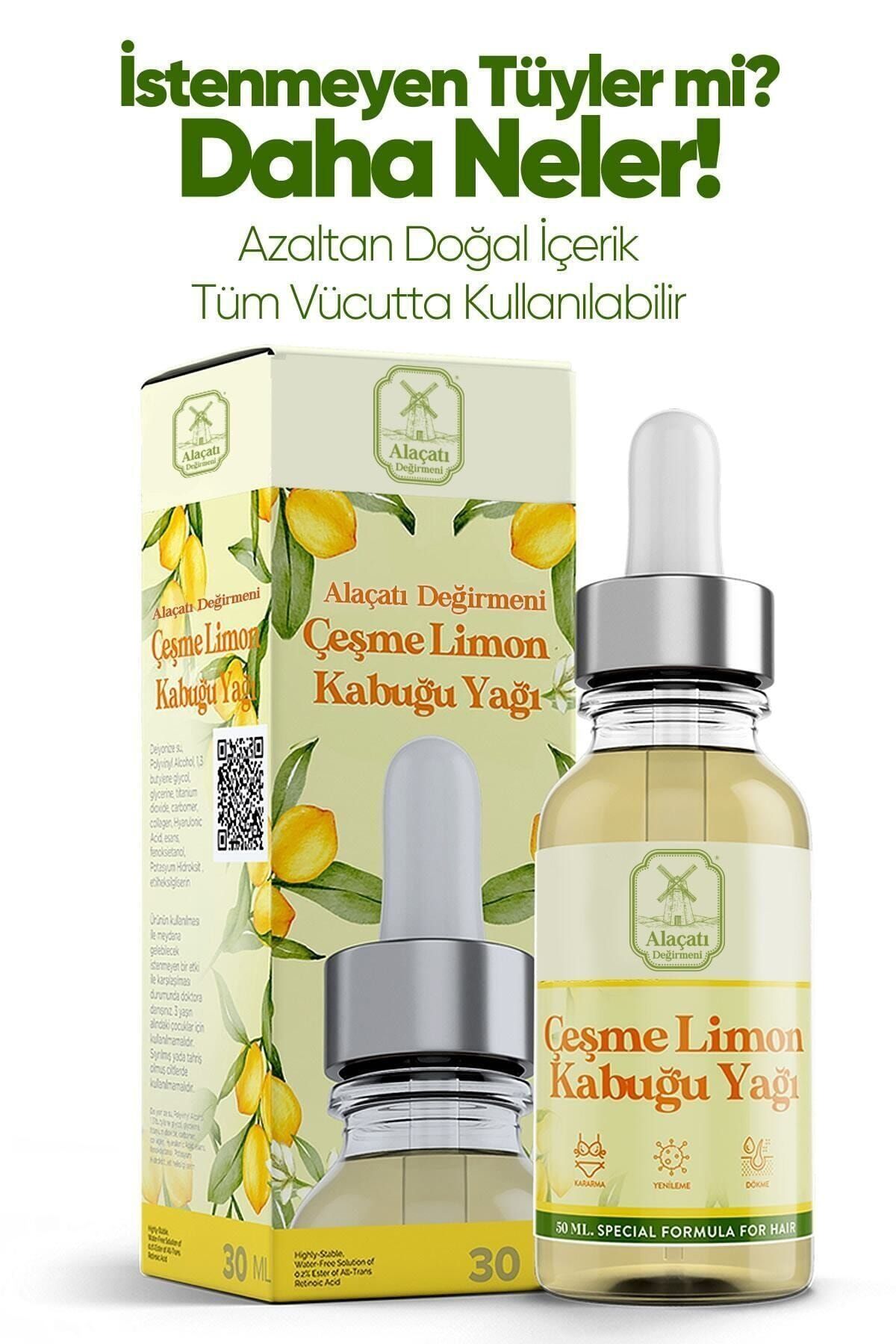 Alaçatı Değirmeni Çeşme Limon Kabuğu Yağı Tüy Geciktirici Tüy Azaltıcı Serum