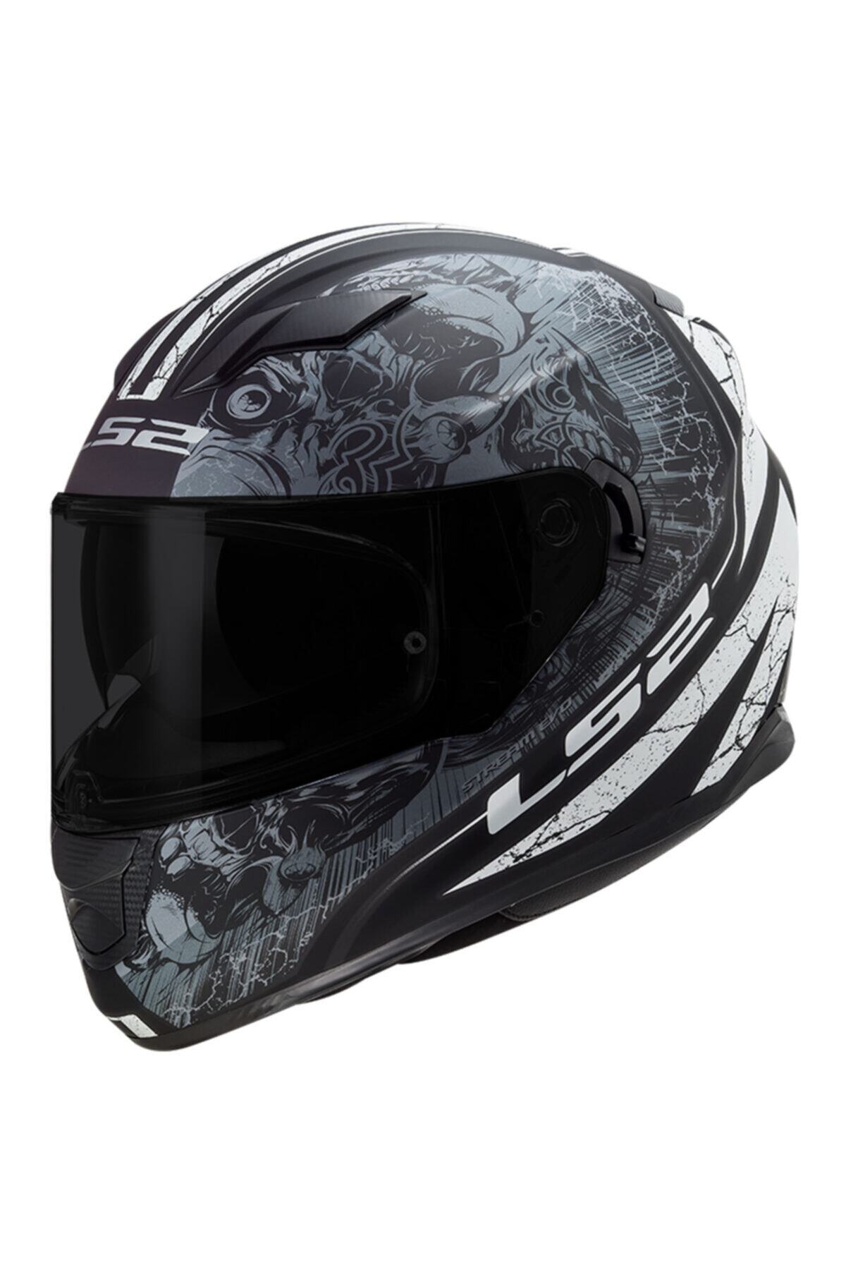 LS2 Stream Evo Throne Mat Siyah-tıtanıum Kask 2 Cam