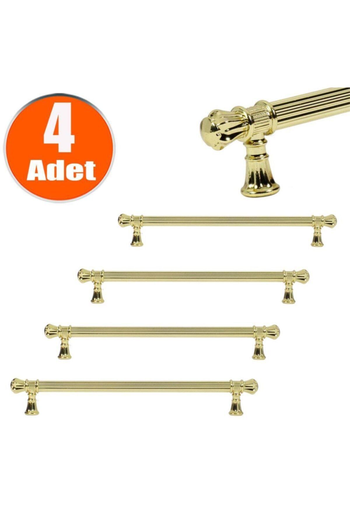 Badem10 Nobel Mobilya Mutfak Çekmece Dolap Kapak Kulpu Kulbu 128 Mm Gold Rustik Kulp (4 ADET)