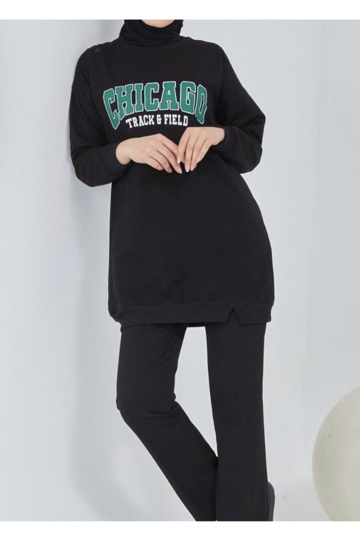 Teras Butik Siyah Basen Altı Sweatshirt