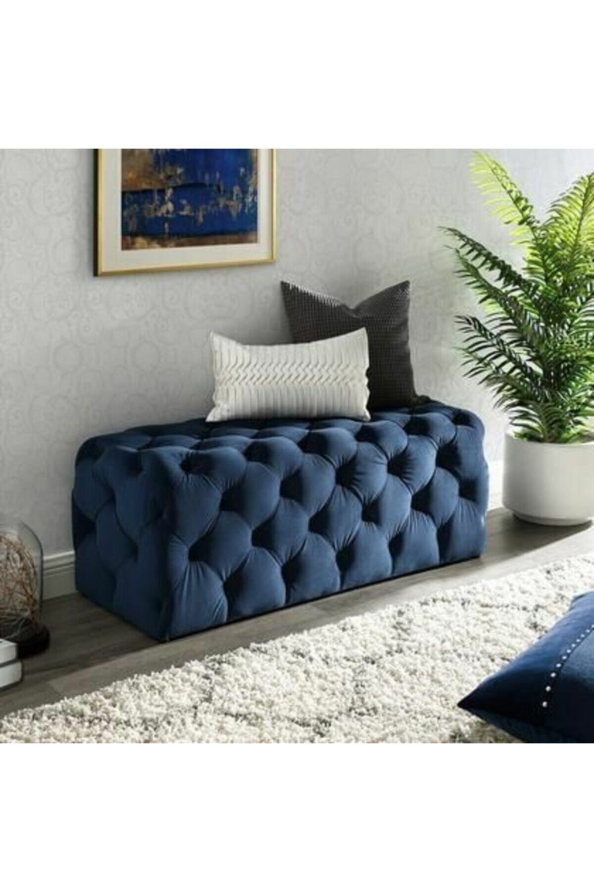 ERİZA Chester Bench Mavi 100x40x45cm