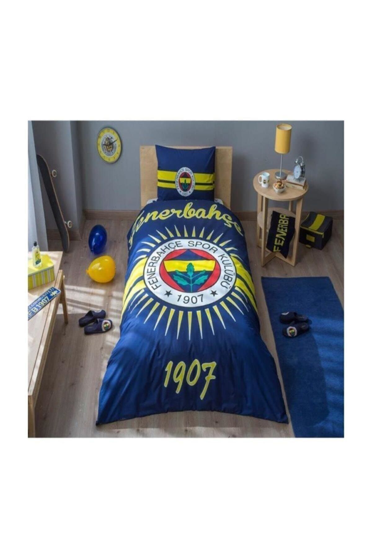 Taç Tek Kişilik Lisanslı Nevresim Takımı Fenerbahçe Parlayan Güneş