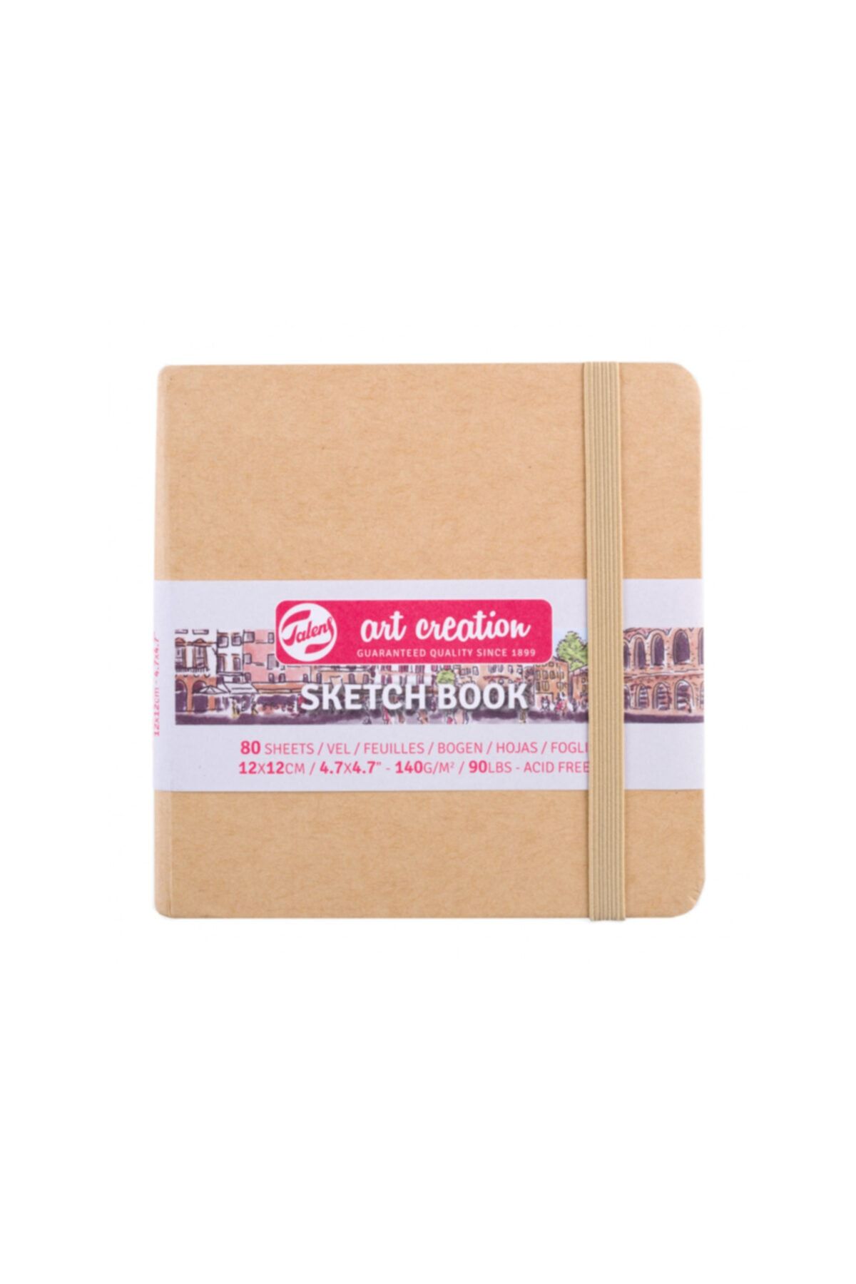 Talens Sketchbook Sert Kapak Eskiz Çizim Defteri 12x12 Cm. 140 gr. 80 Yp. Kraft Yellow