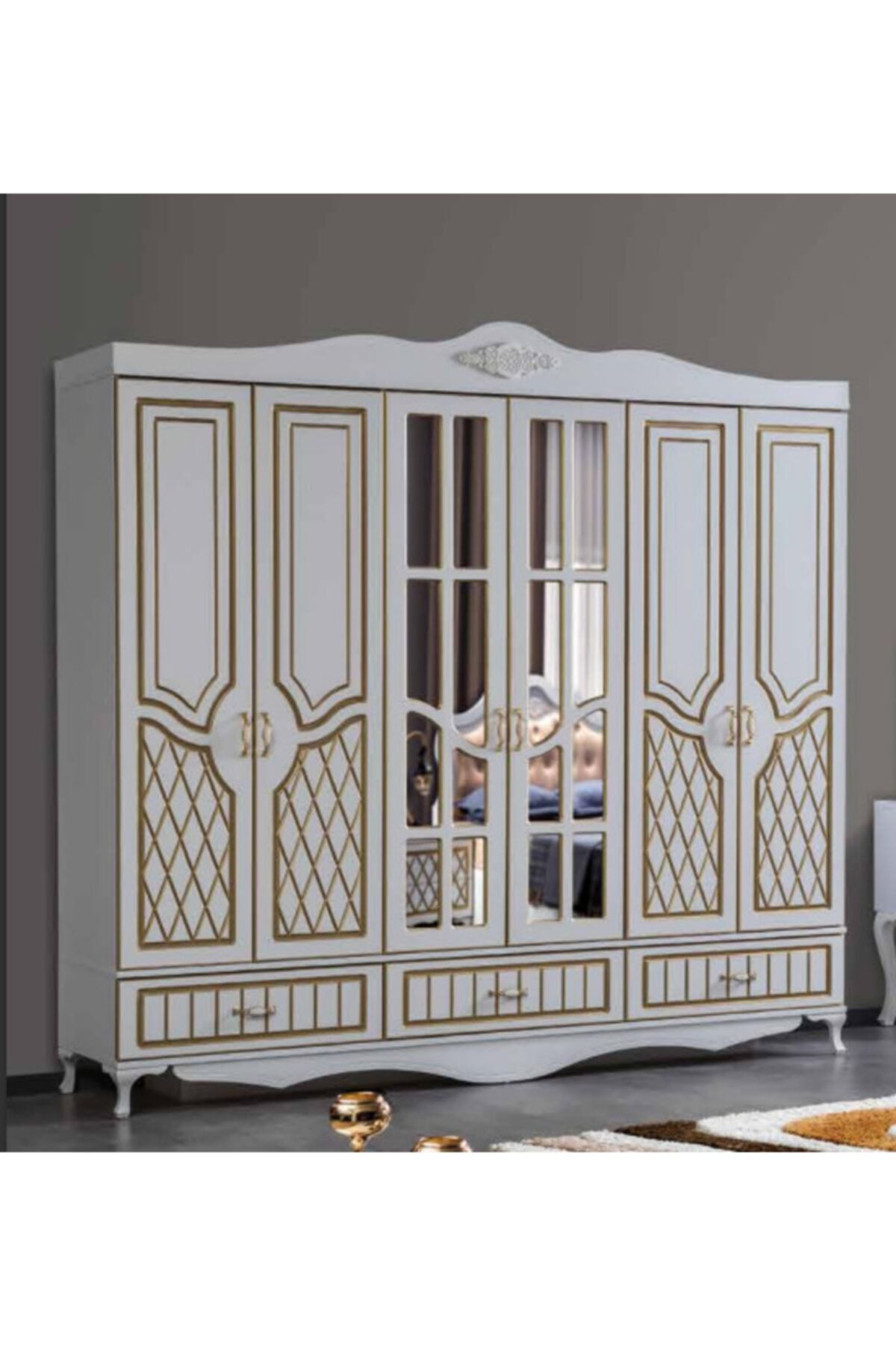 DARDASON K473 Yıldız Askılı Raflı Çekmeceli Dolap