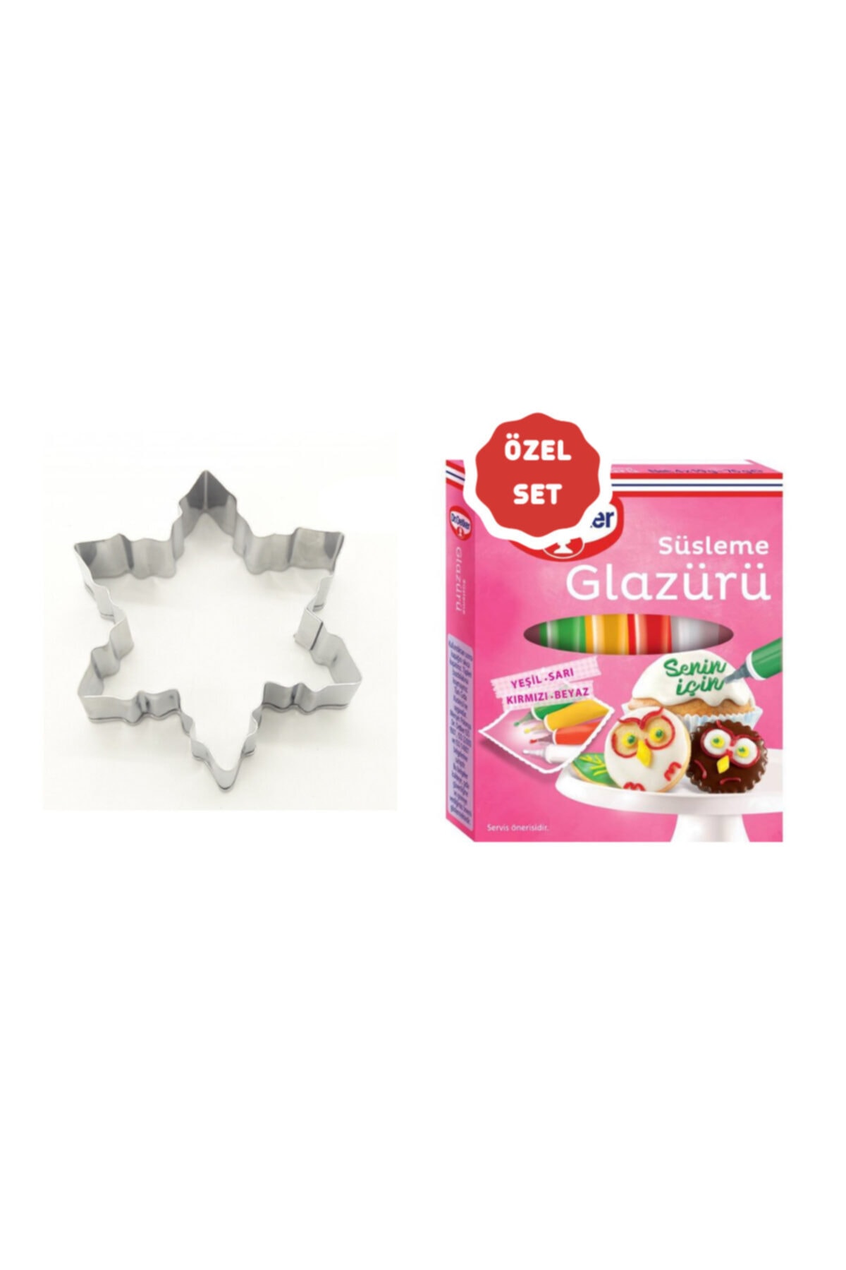 hedimo Kar Tanesi Modeli Kurabiye Kalıbı Ve Glazür Özel Yılbaşı Seti