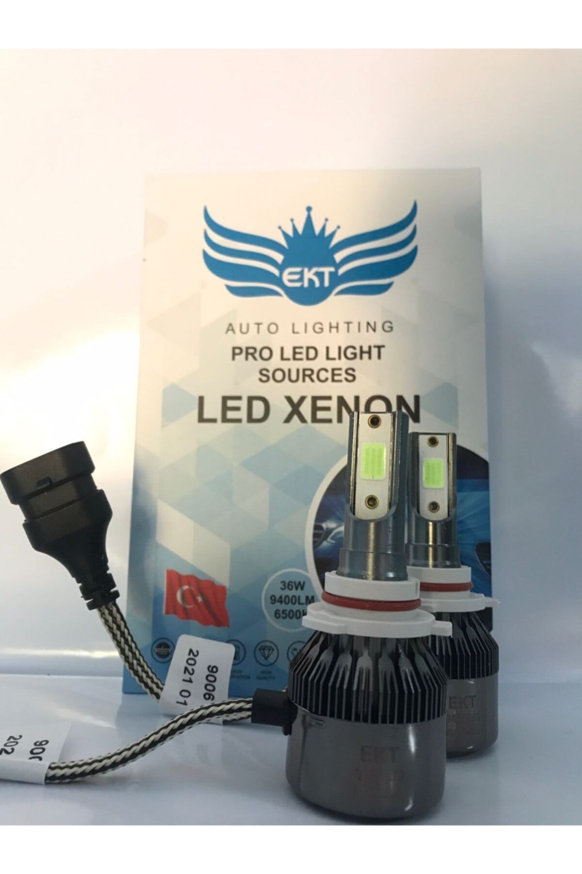 EKT Hb4-9006 9400 Lümen 3 Renk (buz Mavi, Beyaz, Kristal Beyaz) Led Xenon Şimşek Etkili