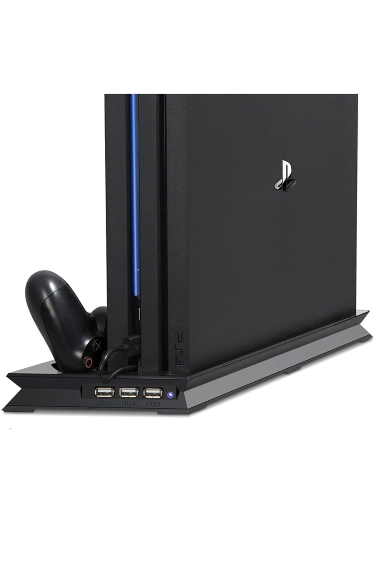 gaman Ps4 Slim Çift Soğutma Fanı Dikey Şarj + Oyun Kolu Usb Şarjlı Ps4 Standı