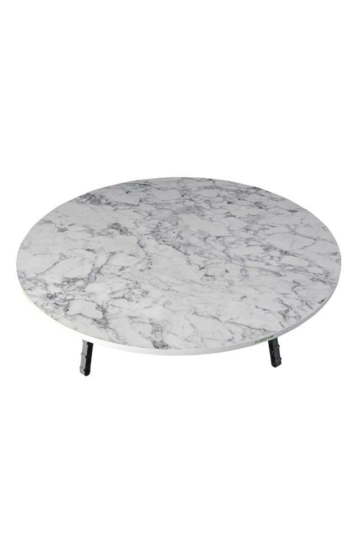 yılmaz ahşap Katlanabilir Ayaklı Ahşap Yer Sofrası Granit Desenli 58 Cm