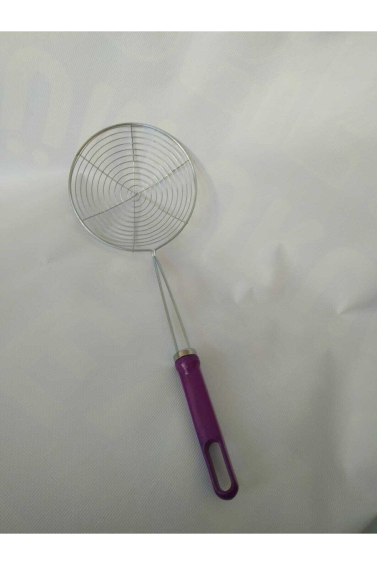Evvano Renkli Yağ Kevgiri 14 Cm Pratik Yağ Süzgeci Mor