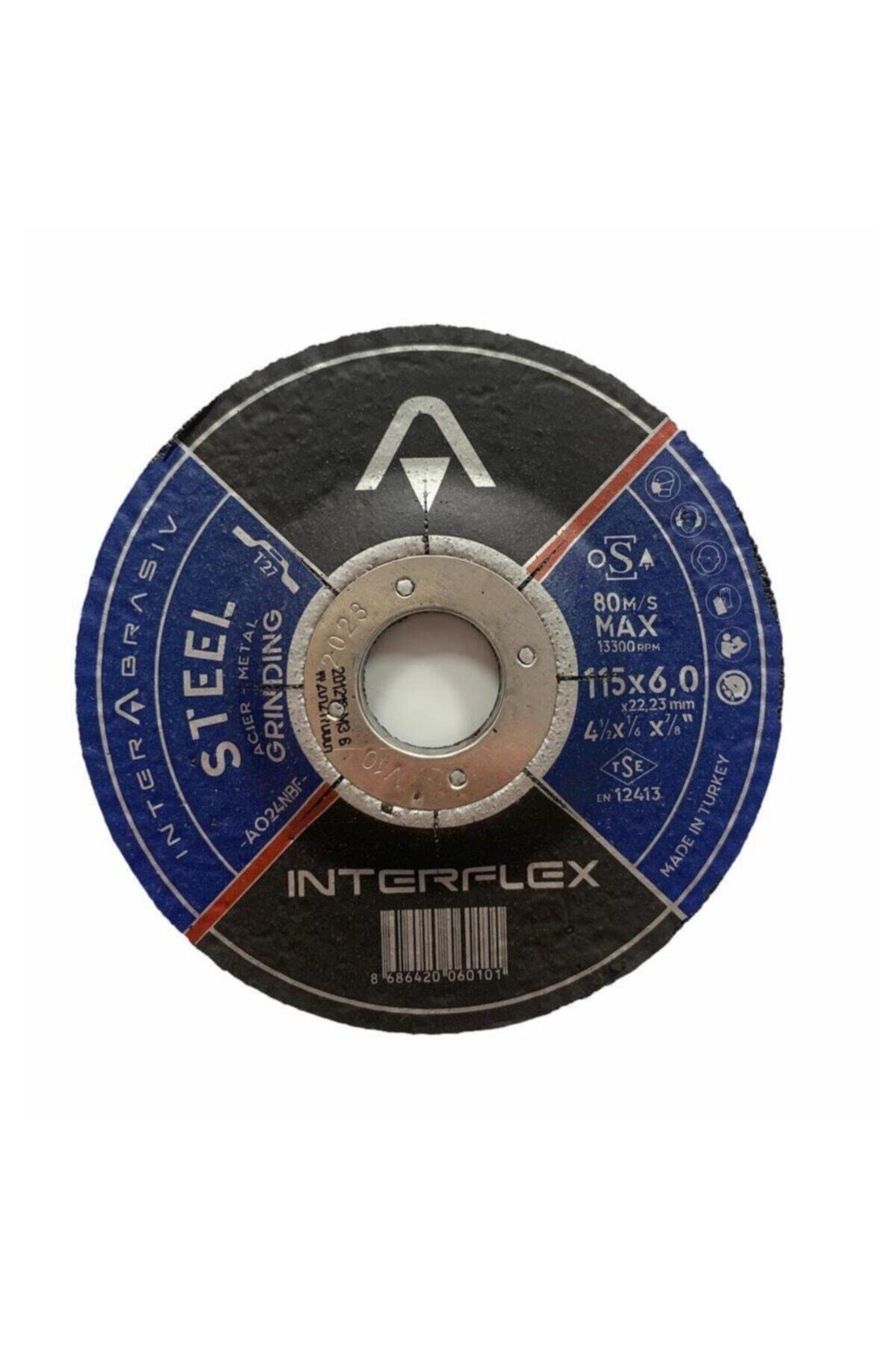 Interflex Metal Taşlama Taş Disk 115x6 Bombeli