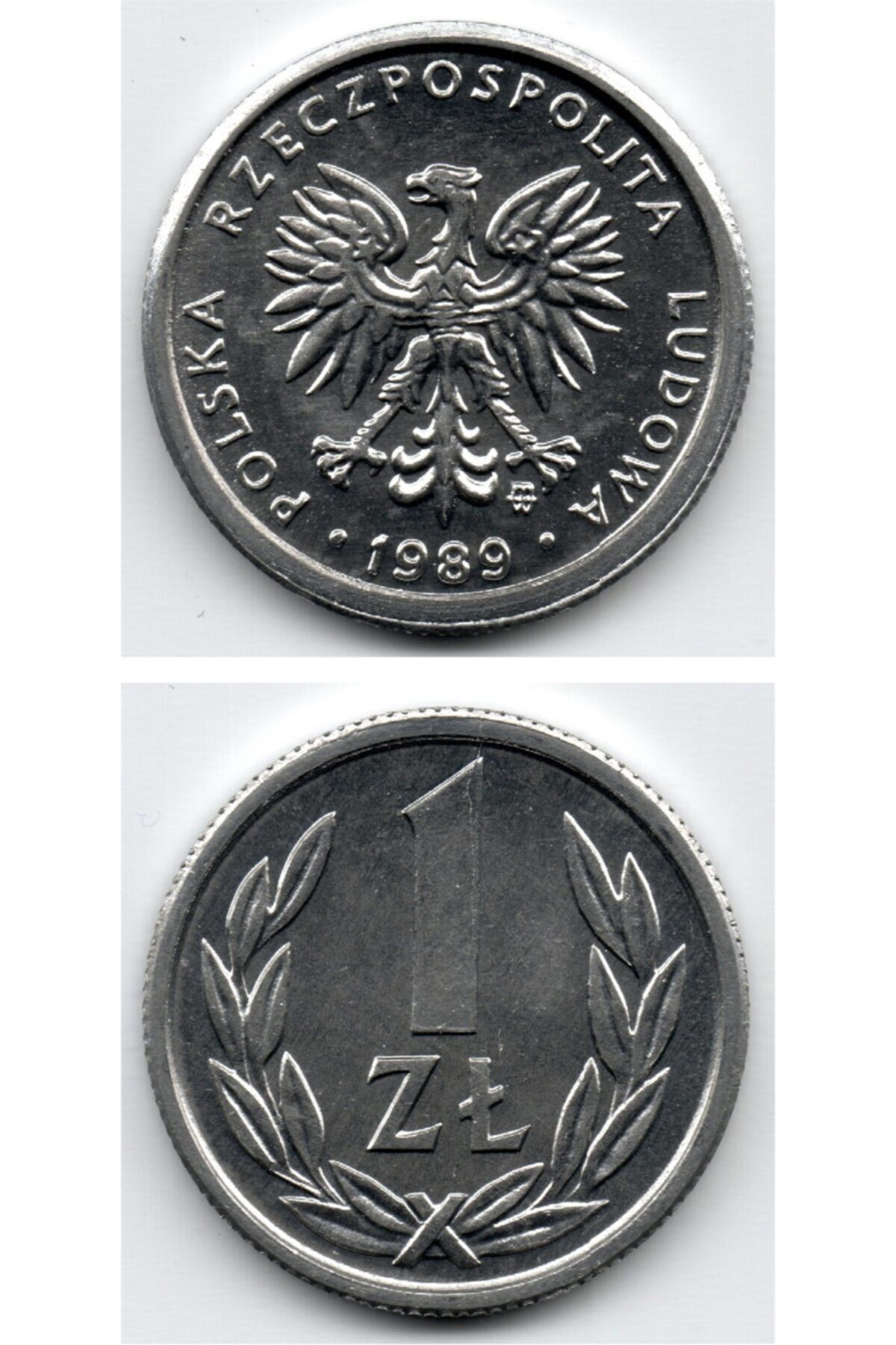 Benim Koleksiyonum Polonya, 1 Zloti 1989, Çil Eski Madeni Para