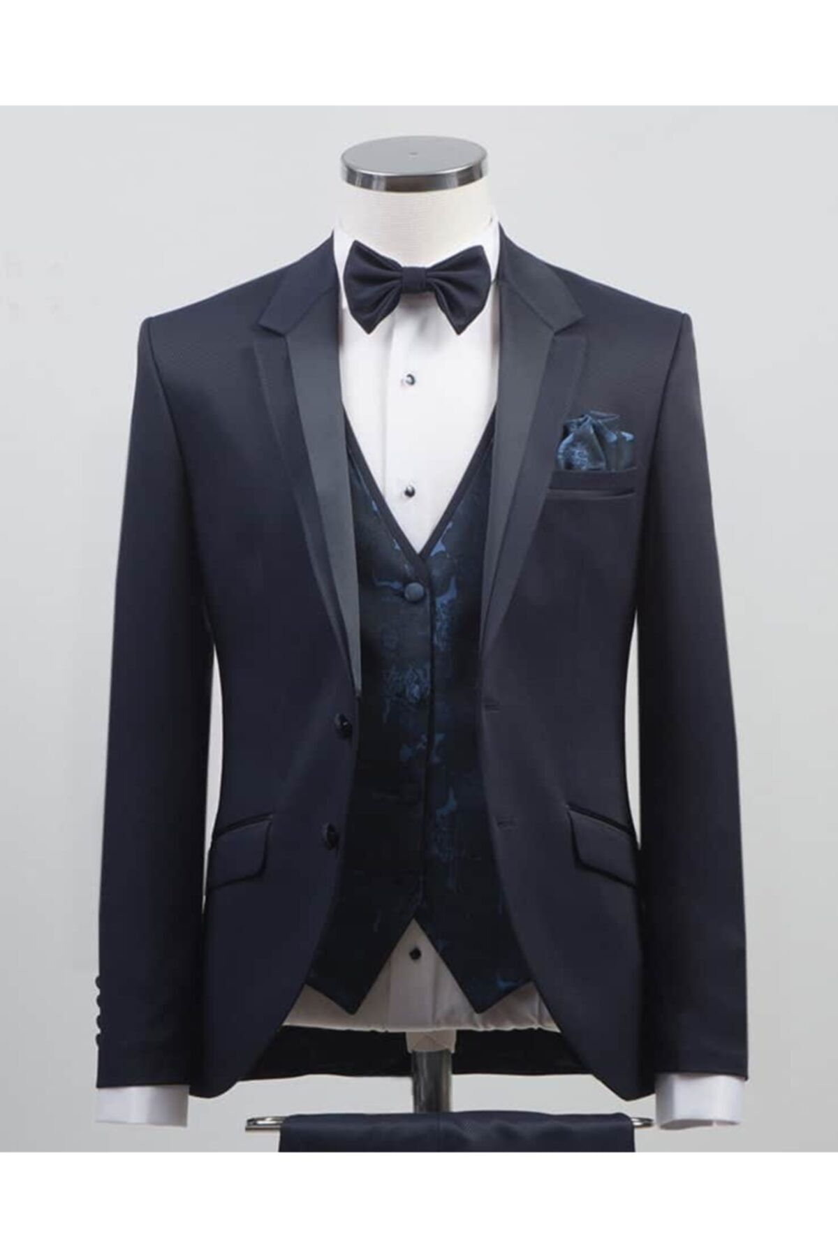 ADİMO Erkek Yelekli Slimfit Damatlık