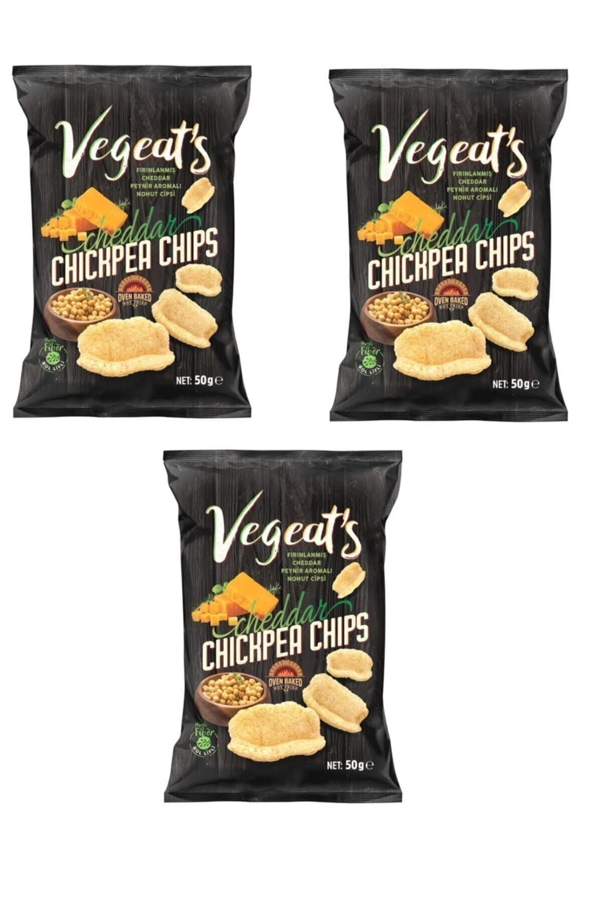 Vegeat's Fırınlanmış Cheddar Peynirli Nohut Cipsi 3 Adet