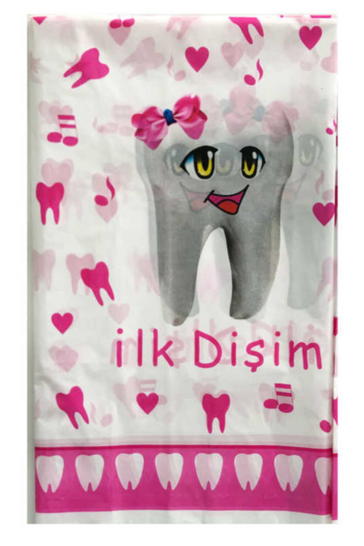 ELITETIME Masa Örtüsü Ilk Dişim Pembe 108x180 Cm