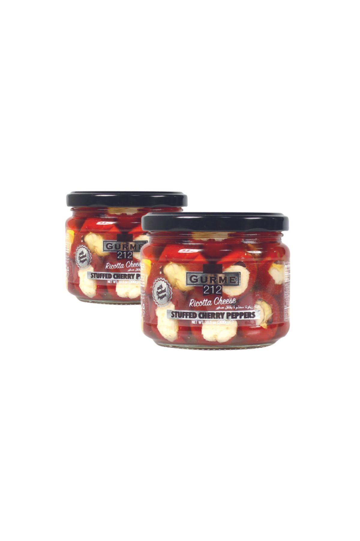 Gurme212 Isotlu Ricotta Peynir Dolgulu Kiraz Biber 2 Adet x 300cc
