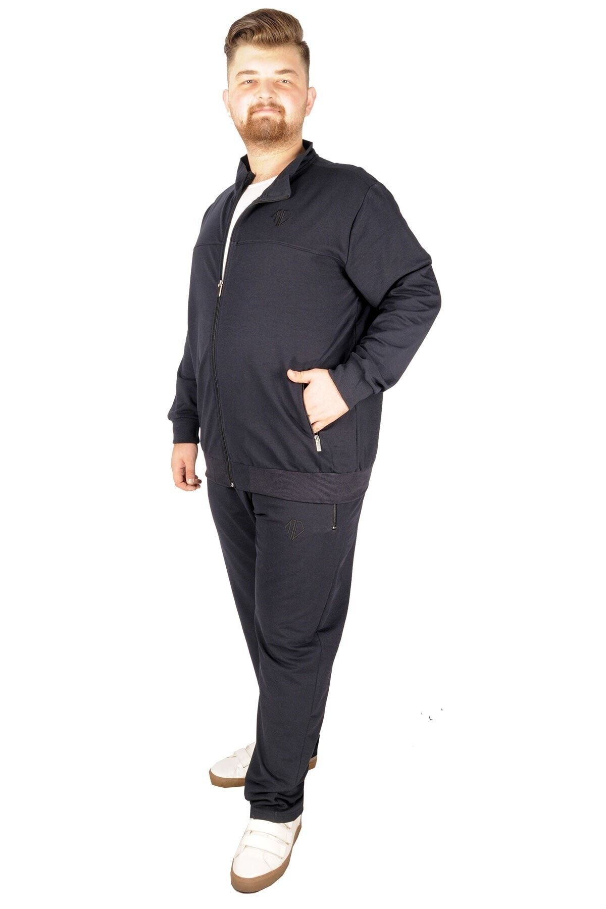 ModeXL Eşofman Takımı Pieced Zippered 21209tk Lacivert