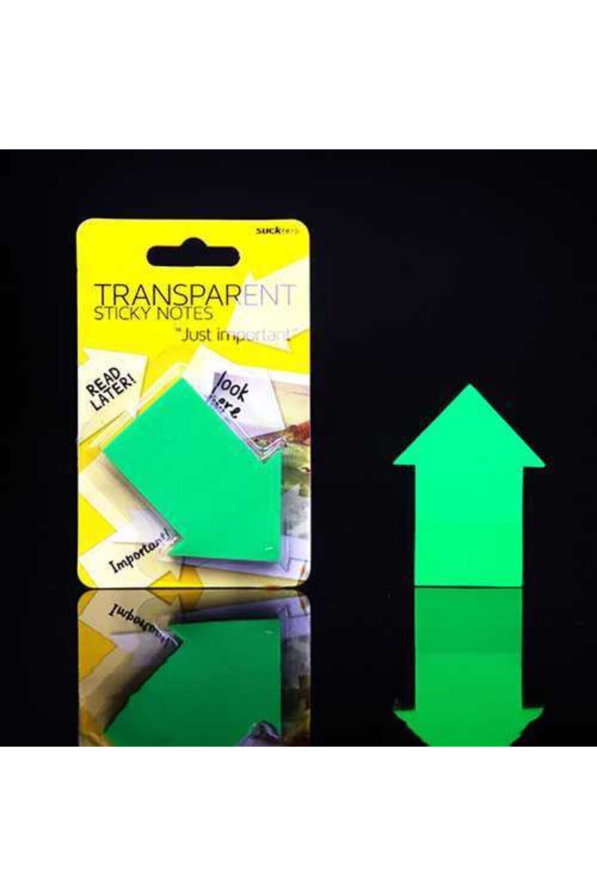 Suck UK Yapışkanlı Transparan Not Kağıdı - Yeşil (TRANSPARENT STICKY NOTES - GREEN)