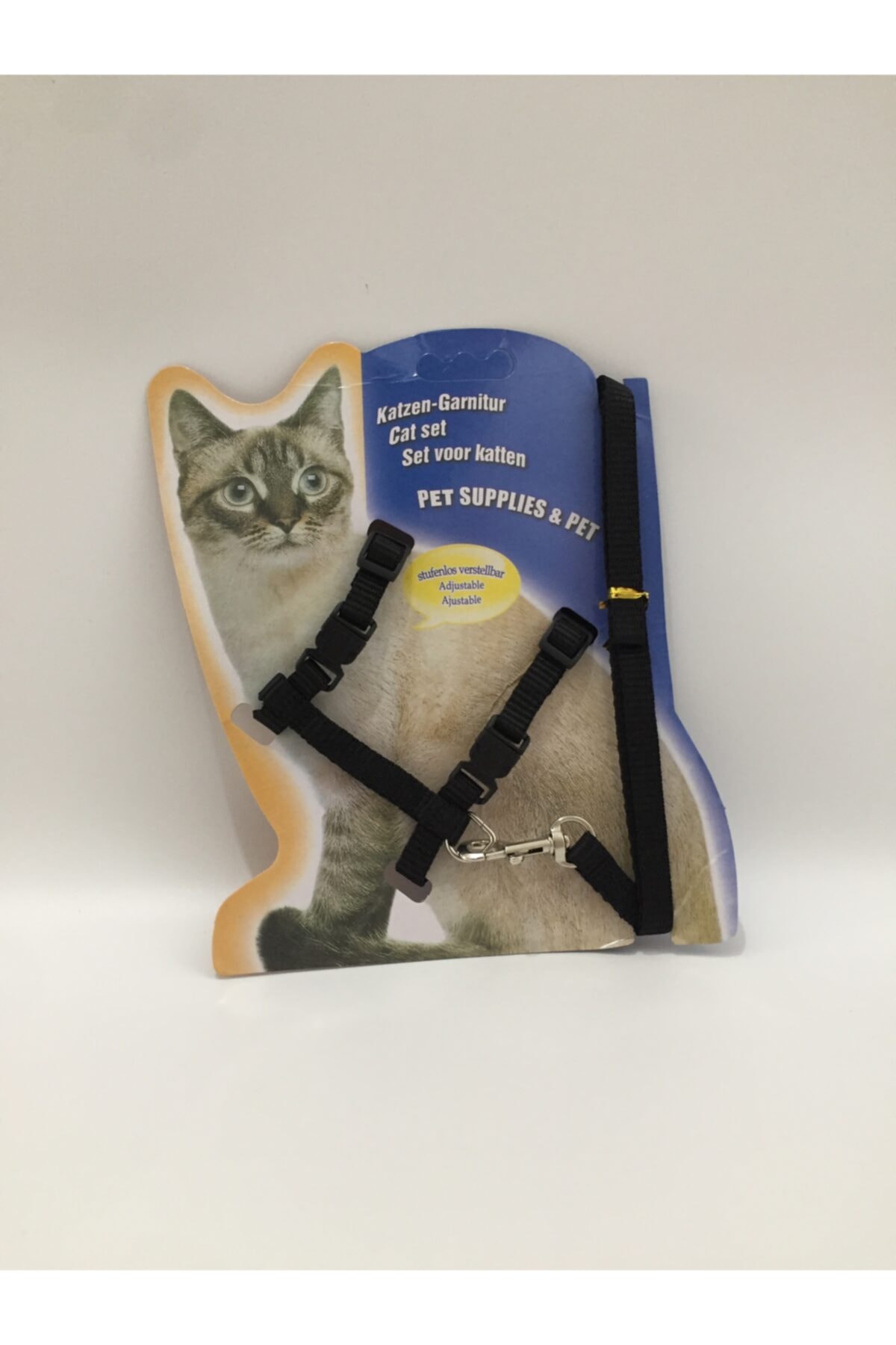 Katzen Ayarlanbilir Kedi Tasması ( 120 Cm ) Siyah