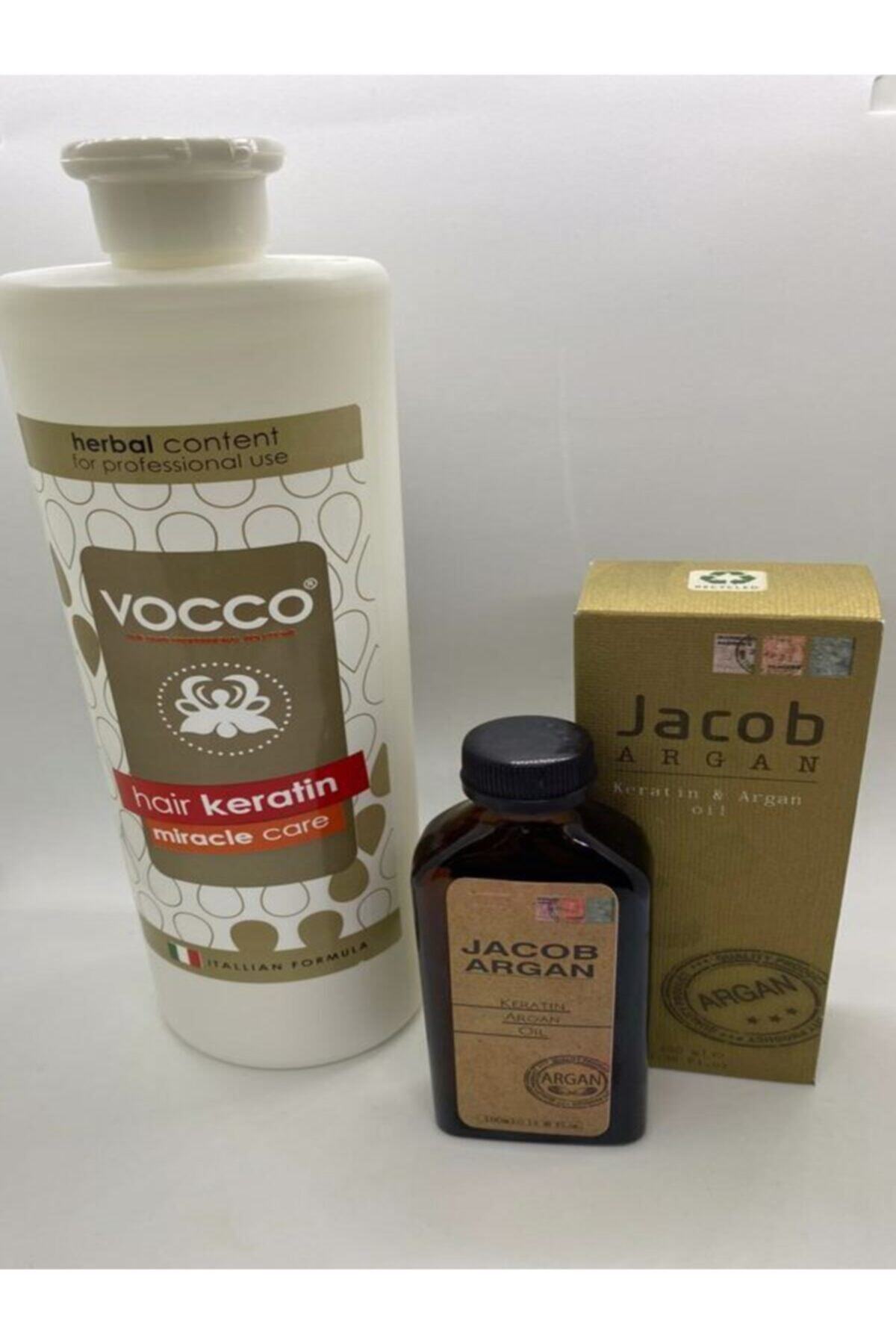 VOCCO Keratin 1000 Ml Kalıcı Düzleştirme Ve Botox + Jacop Argan Yağ 100 Ml
