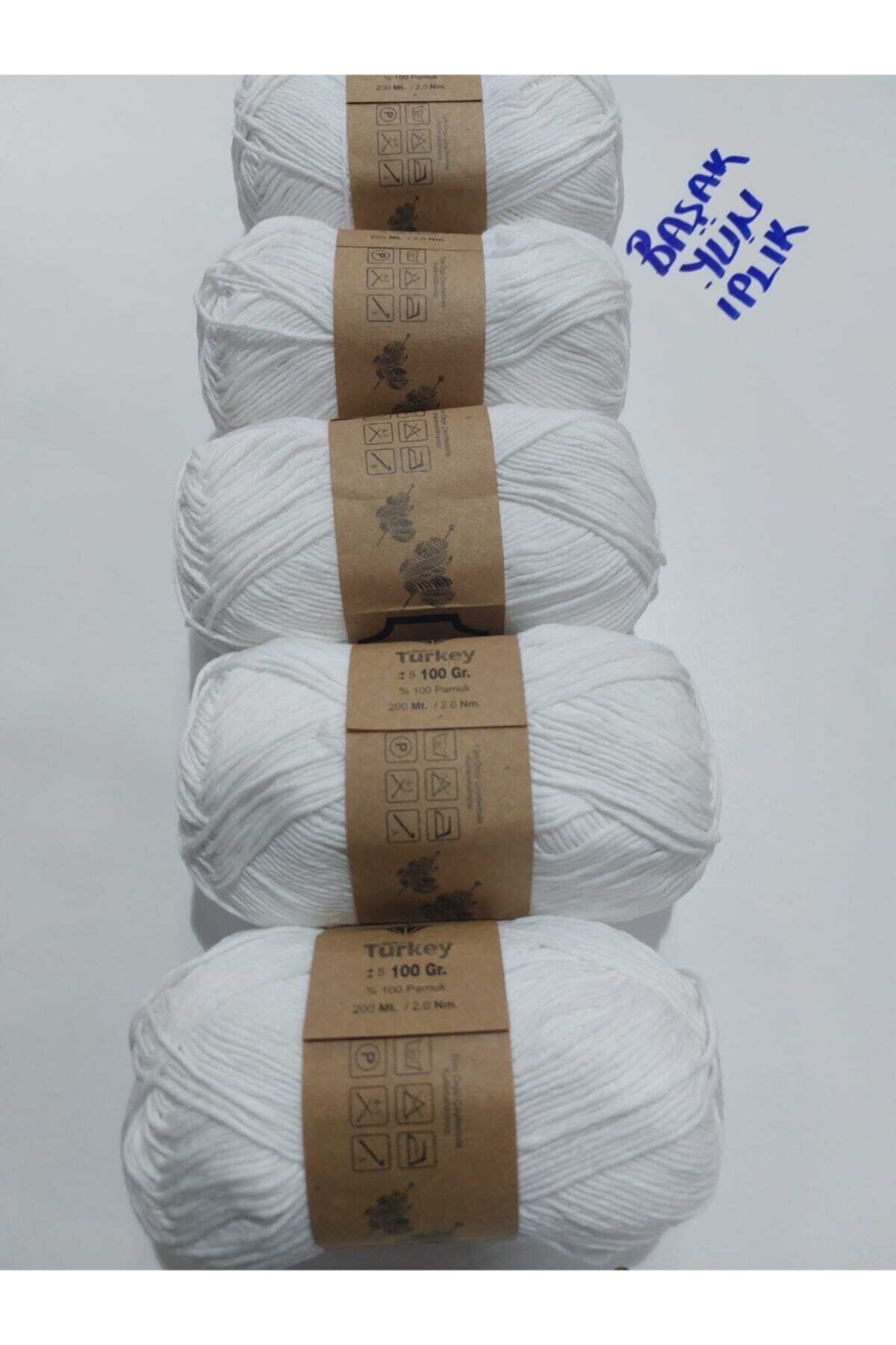 Başak Yün İplik (1ADET) Tüylenmez Cotton Iplik Beyaz 90gr100 gr 200 Mt Amigurumi Panç Ve Bebek Ürünleri